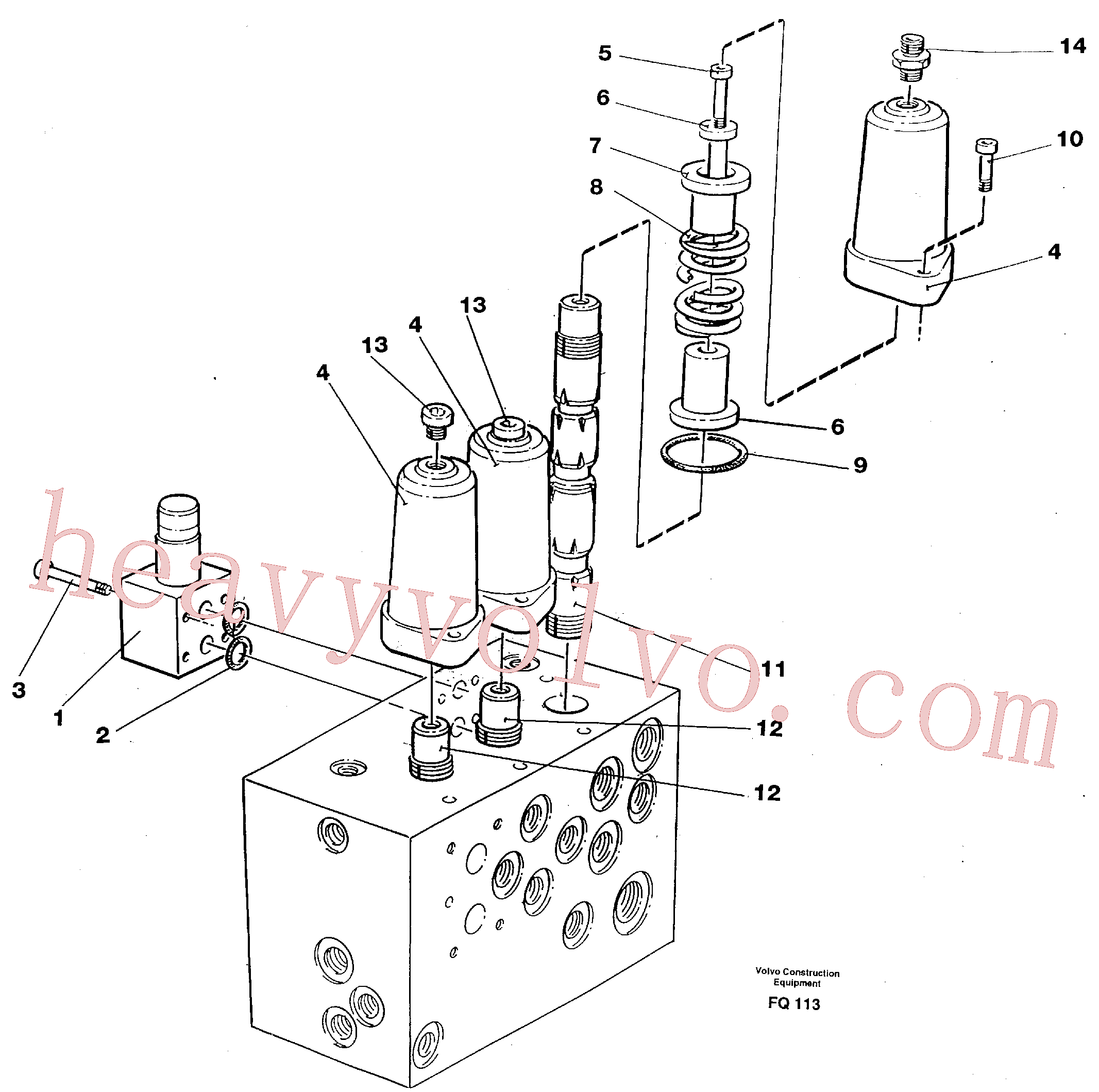 VOE14211238 for Volvo Slew valve assembly valve(FQ113 assembly)