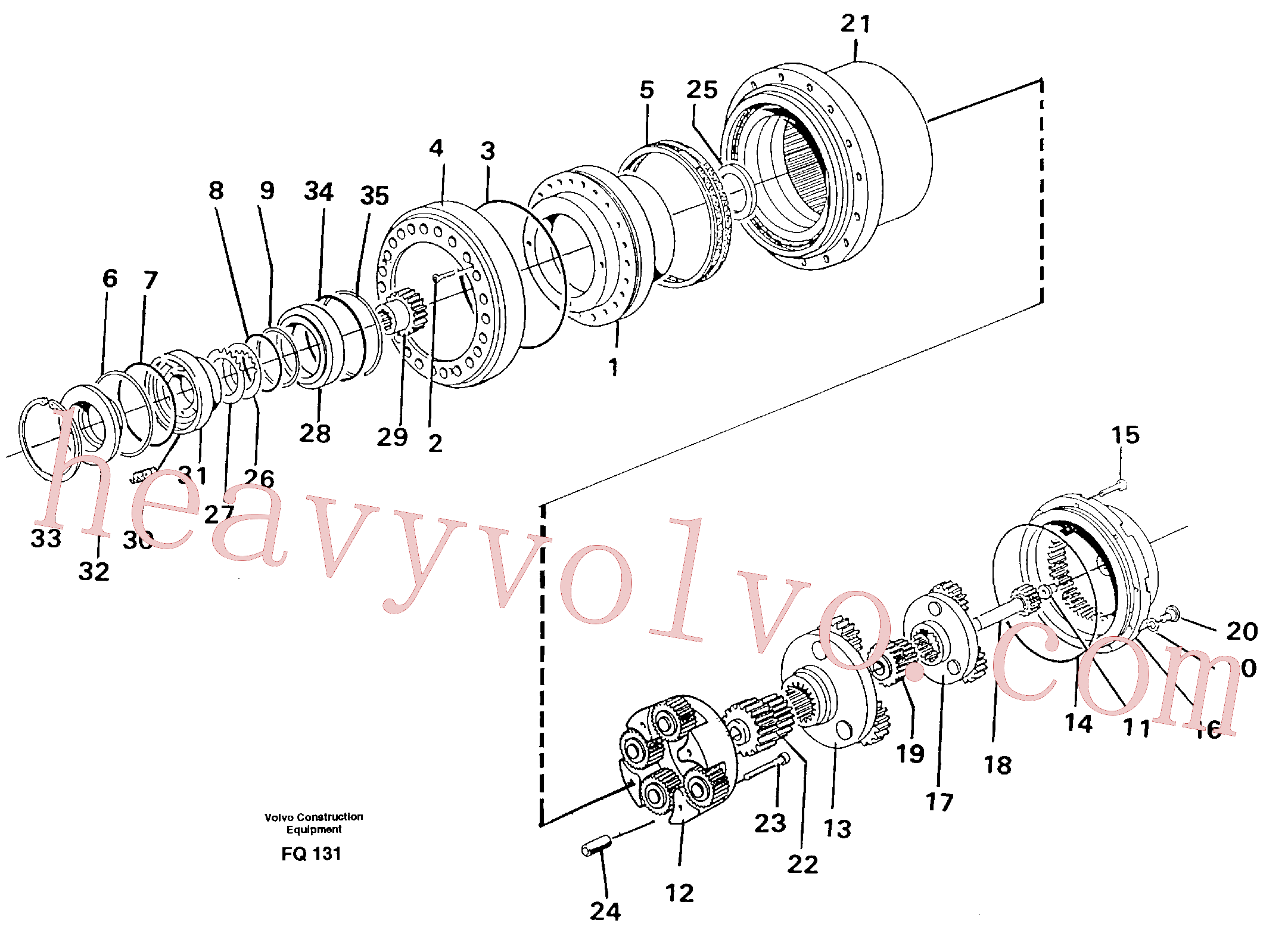 VOE14215356 for Volvo Planetary drive(FQ131 assembly)