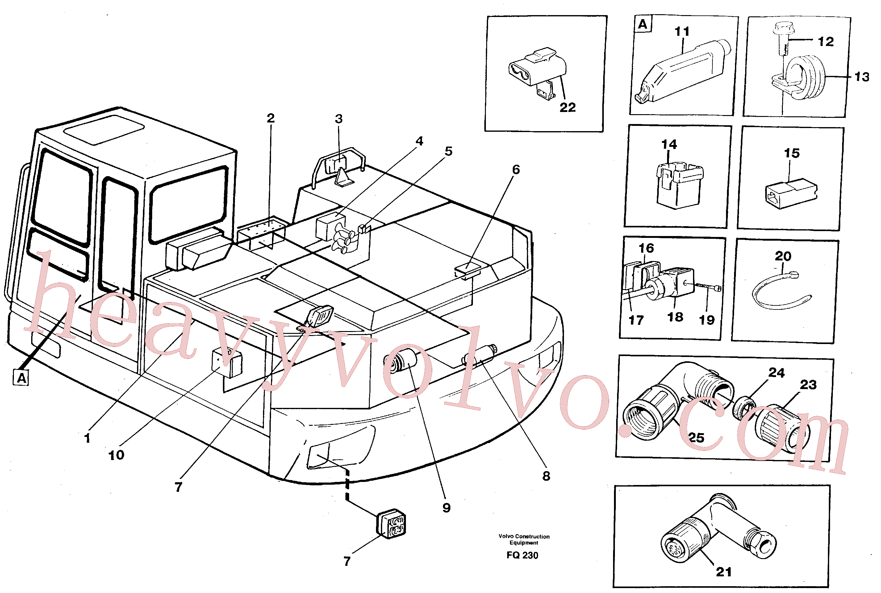 VOE14341211 for Volvo Cable harness, upper section(FQ230 assembly)