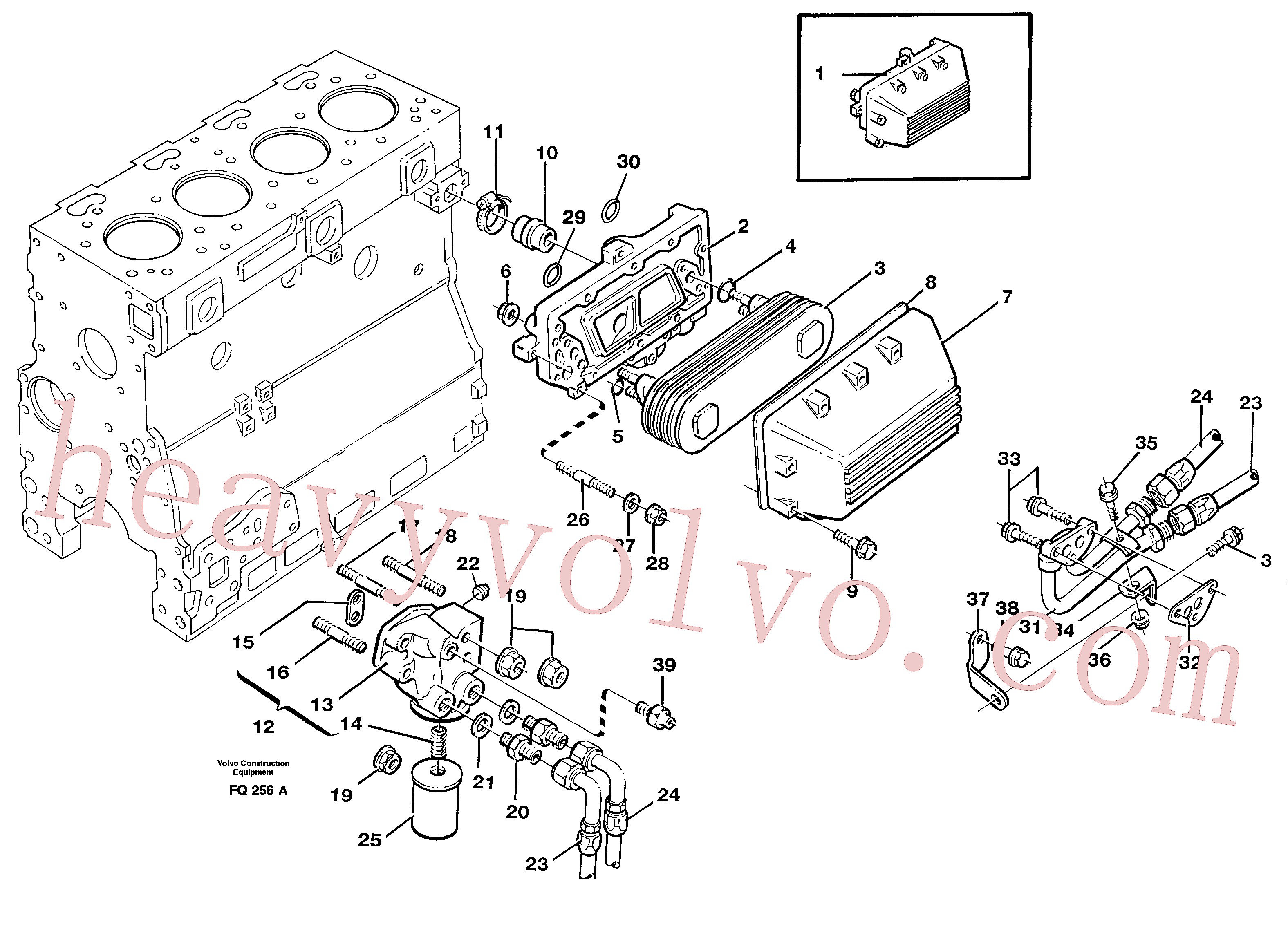 VOE11704796 for Volvo Oil cooler(FQ256A assembly)