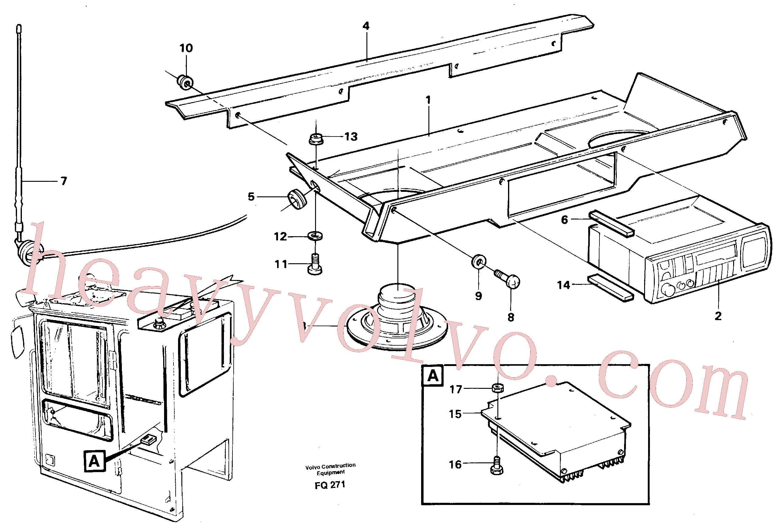 VOE14214005 for Volvo Radio installation, converter(FQ271 assembly)