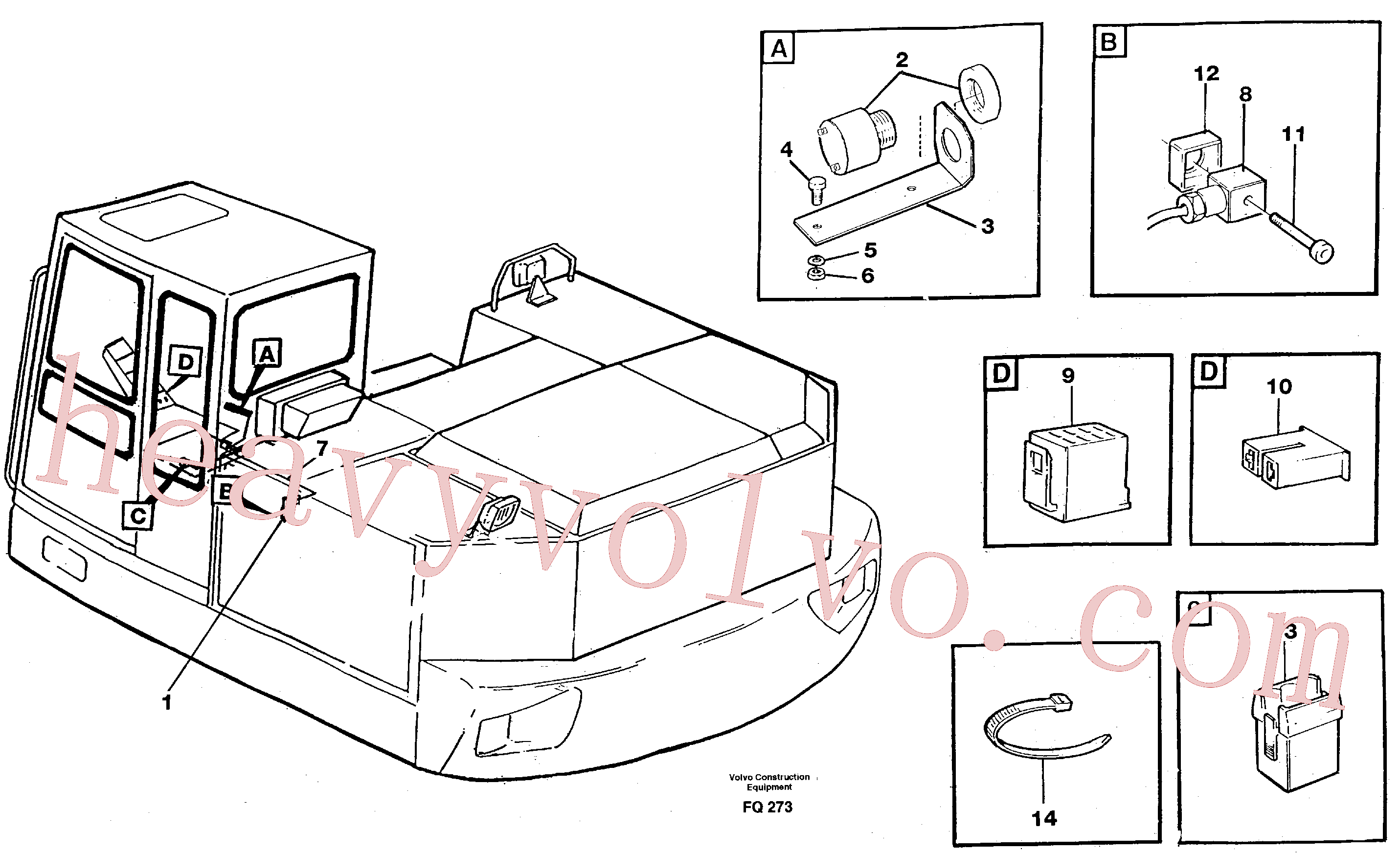 VOE14256456 for Volvo Electric installation for load limiting device(FQ273 assembly)