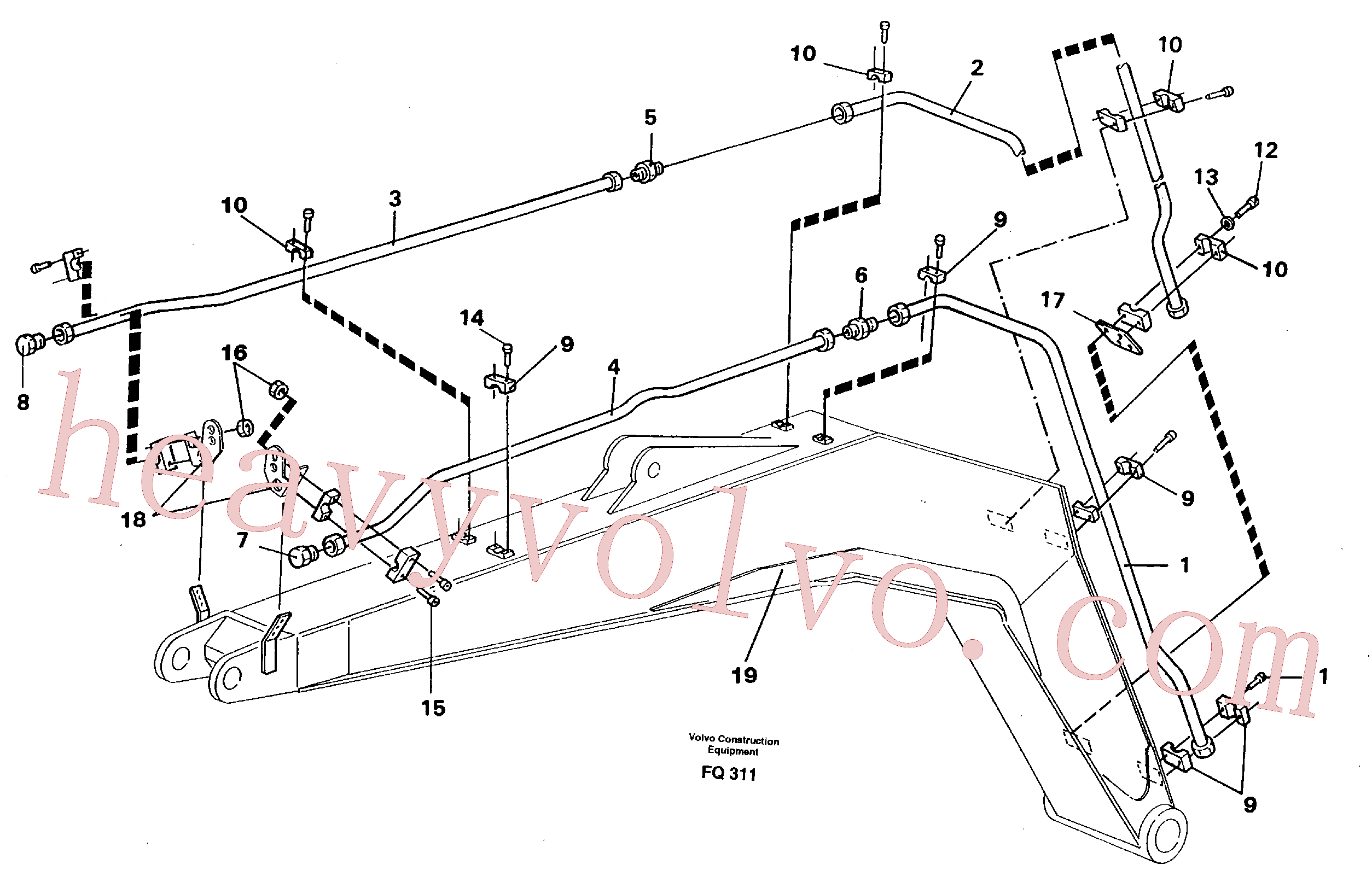 VOE14253360 for Volvo Hammer equipment on boom(FQ311 assembly)