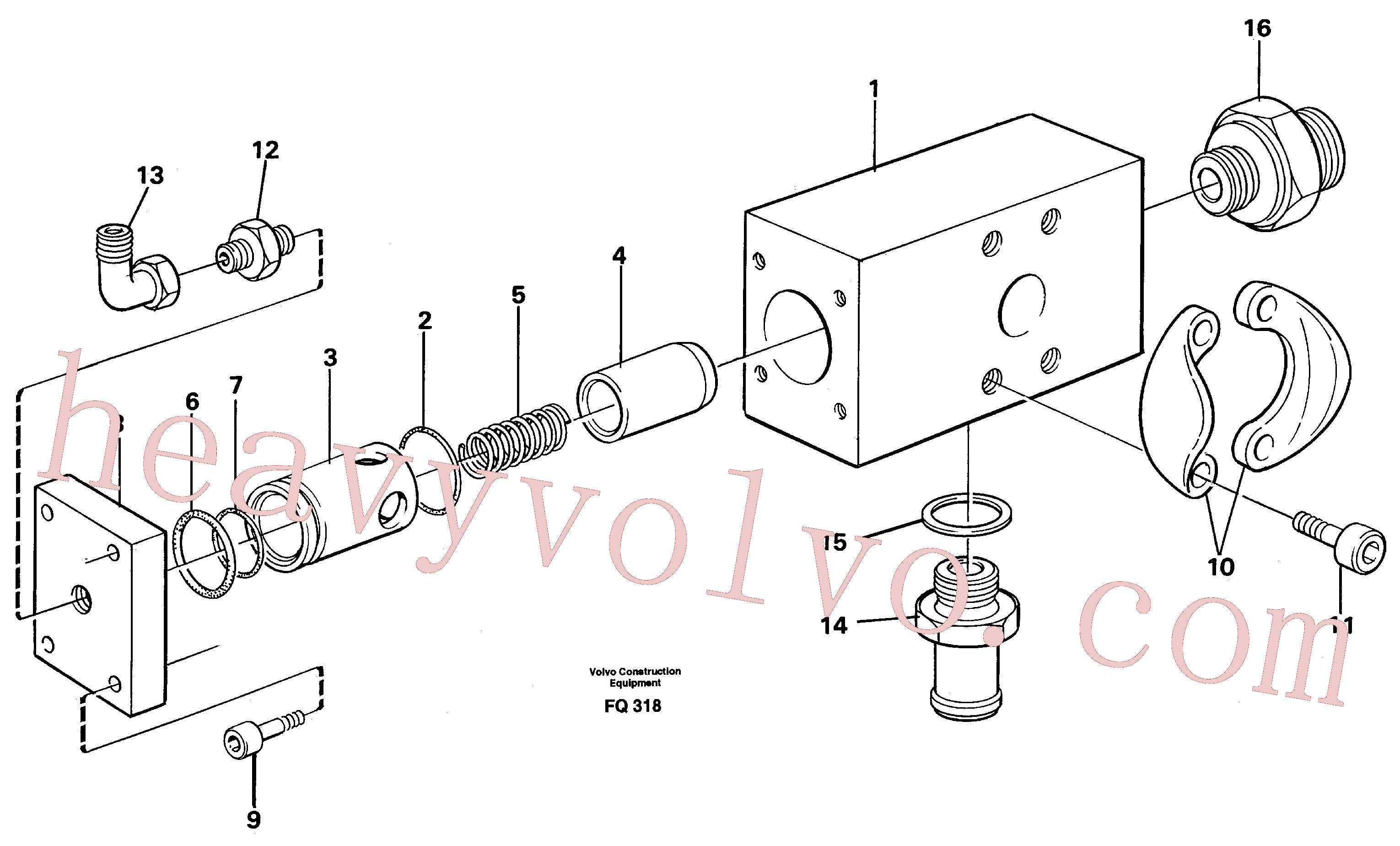 VOE14252105 for Volvo Valve, circuit body and return valve(FQ318 assembly)