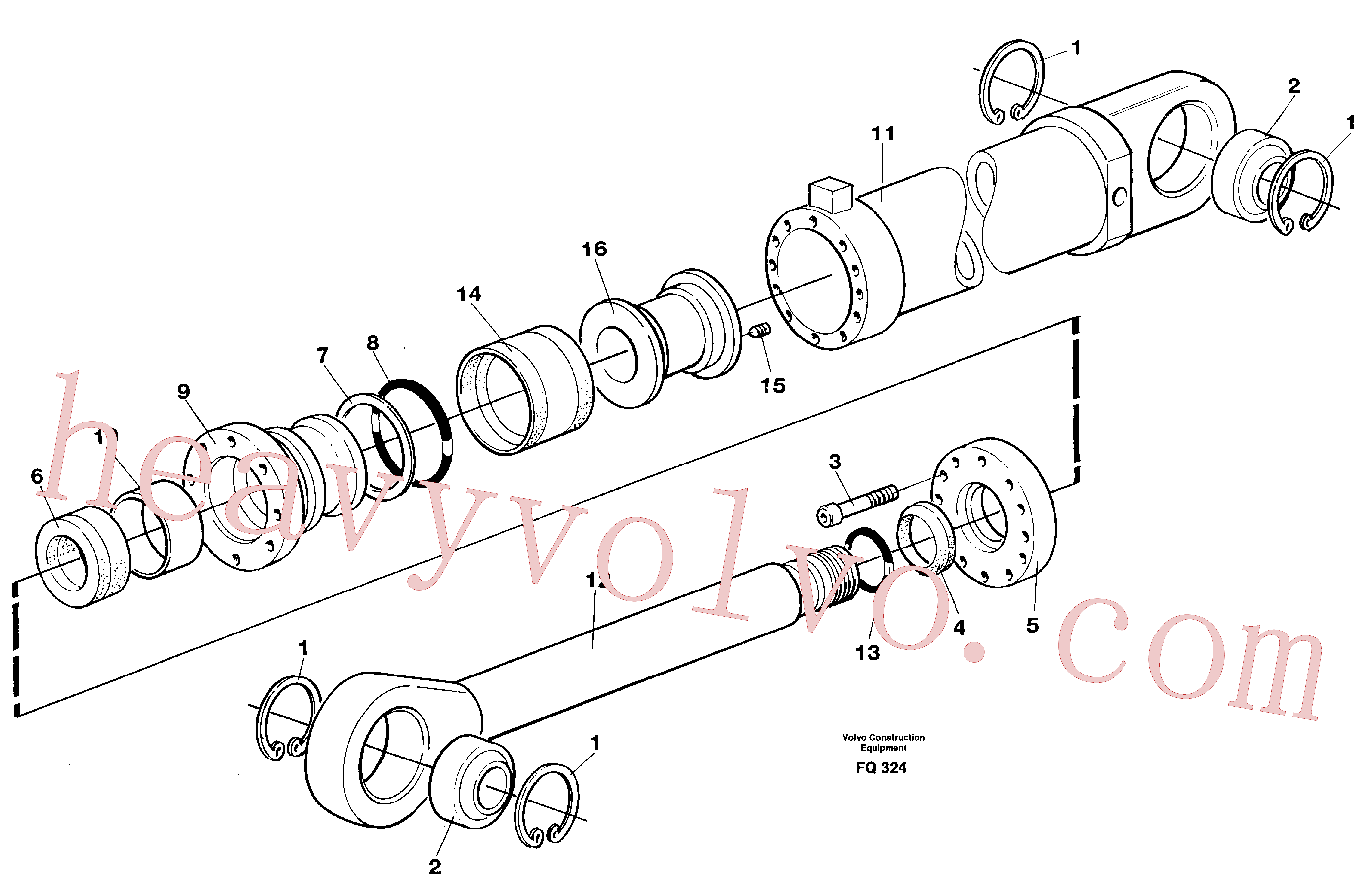 VOE960179 for Volvo Hydraulic cylinder(FQ324 assembly)