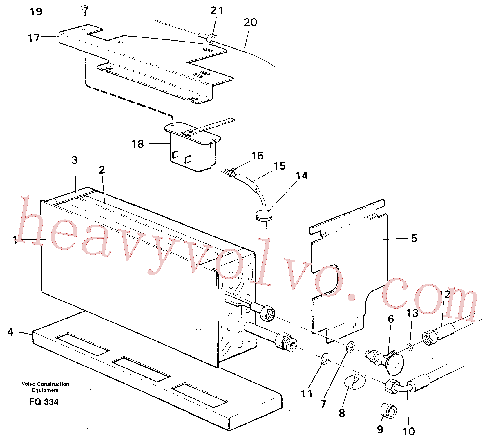 VOE955119 for Volvo Evaporator with fitting parts Cooling agent R12(FQ334 assembly)