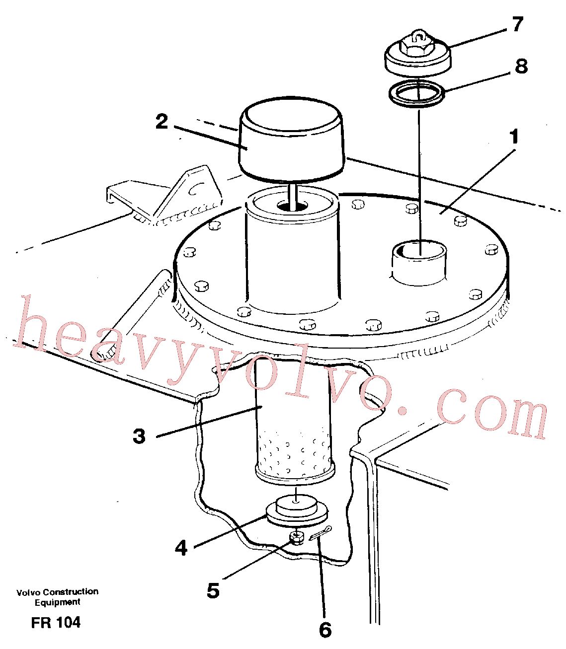 VOE14014293 for Volvo Cover for fuel tank(FR104 assembly)