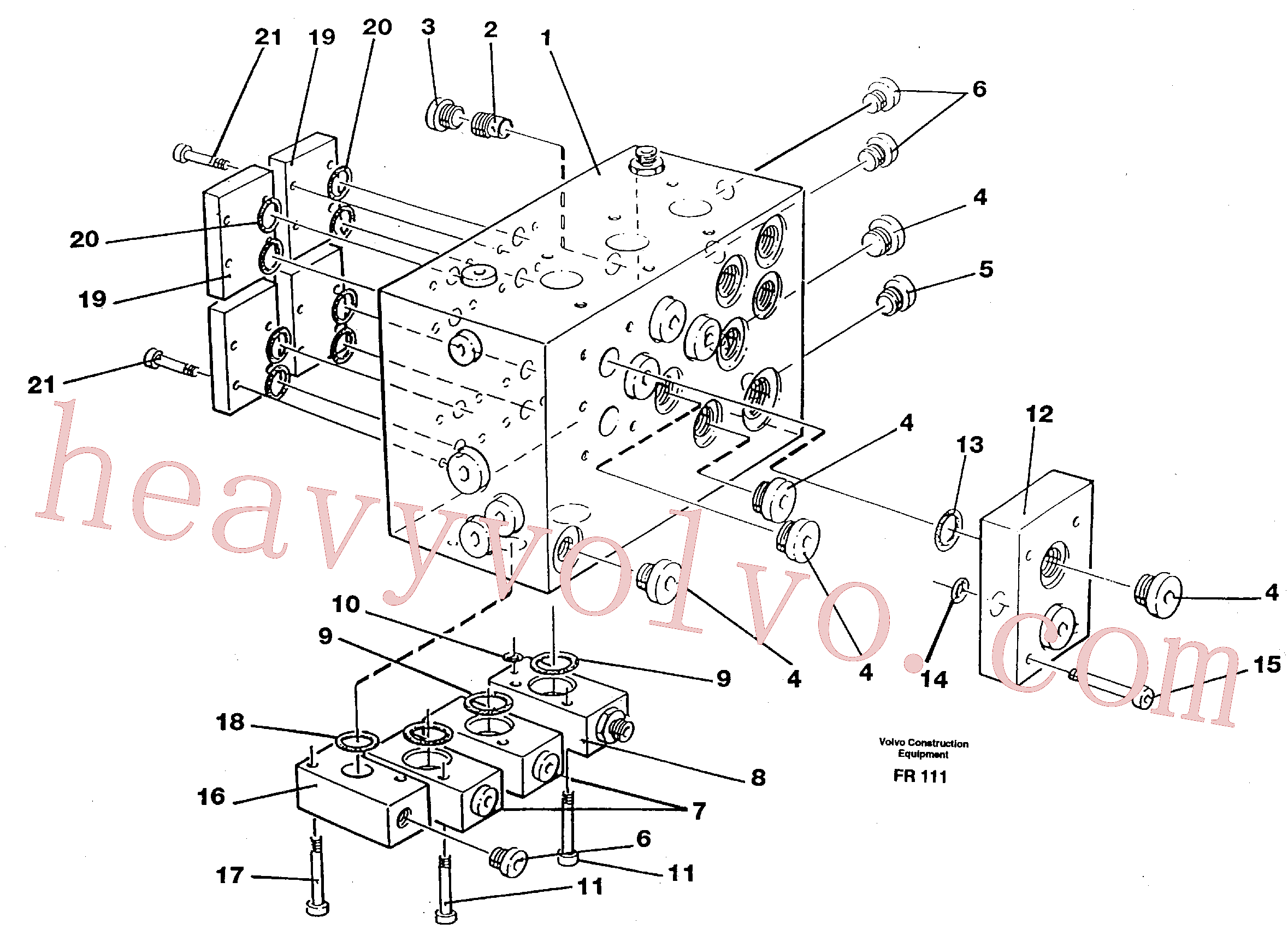 VOE14023408 for Volvo Slew valve assembly block(FR111 assembly)