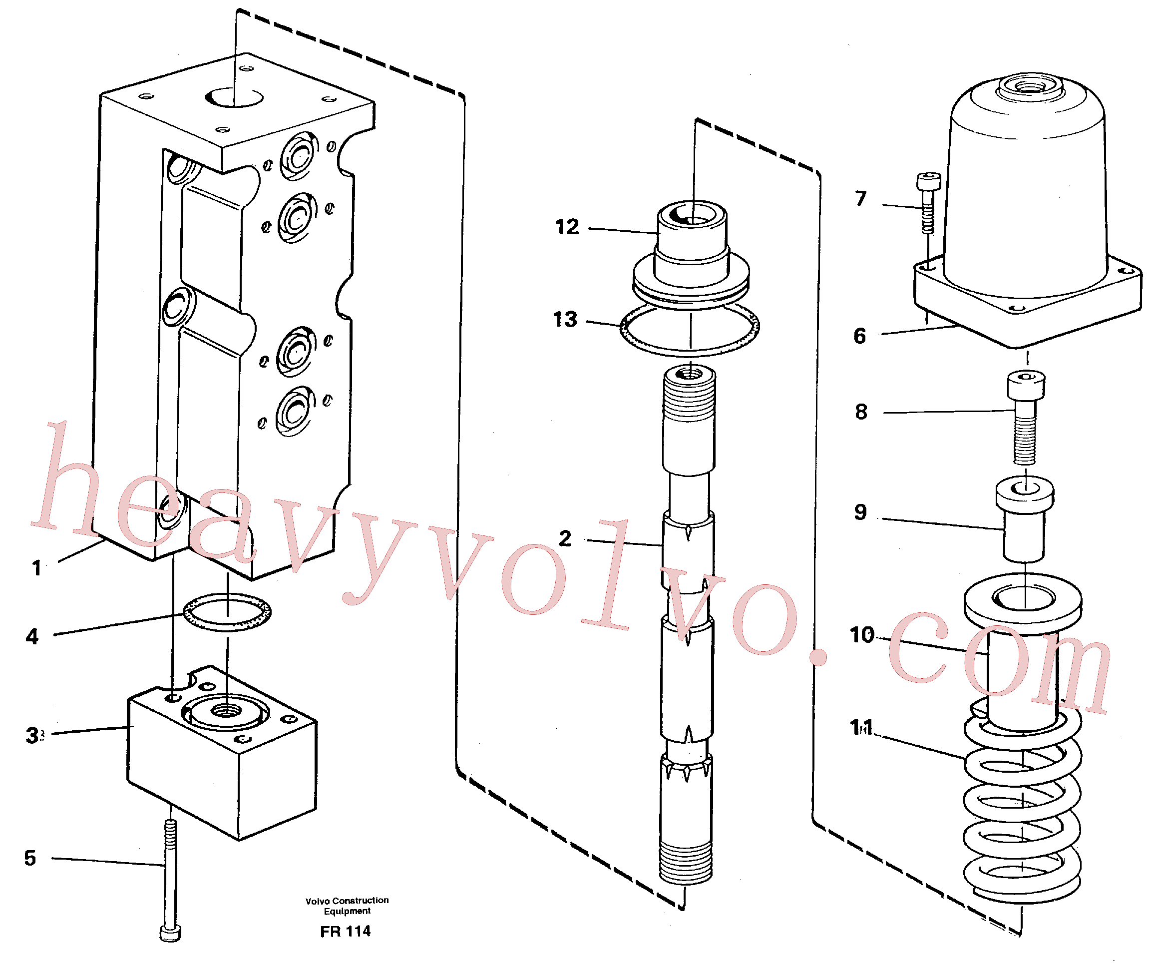 VOE14255976 for Volvo Four-way valve, boom primary(FR114 assembly)