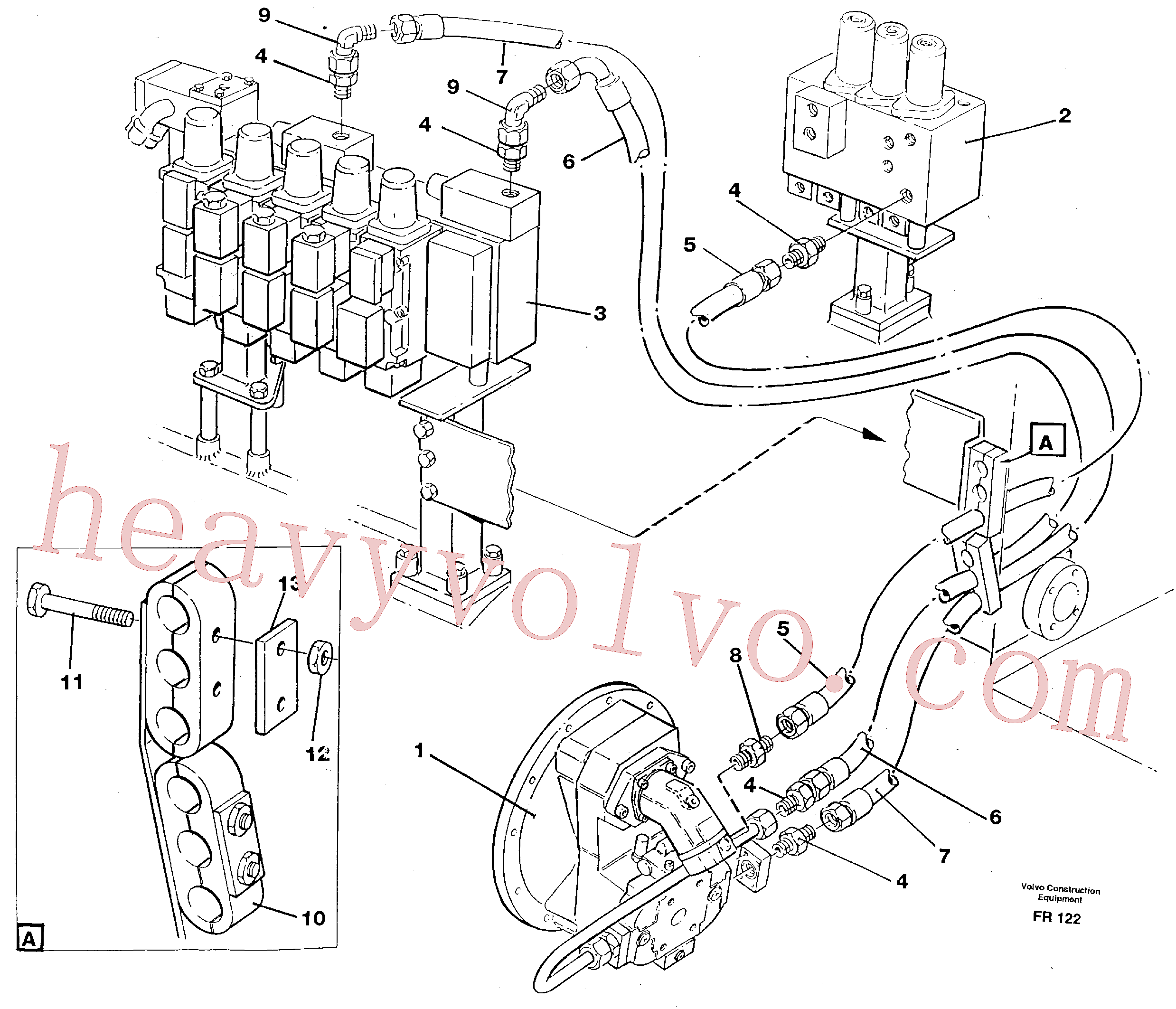 VOE14216033 for Volvo Hydraulic system, feed line(FR122 assembly)