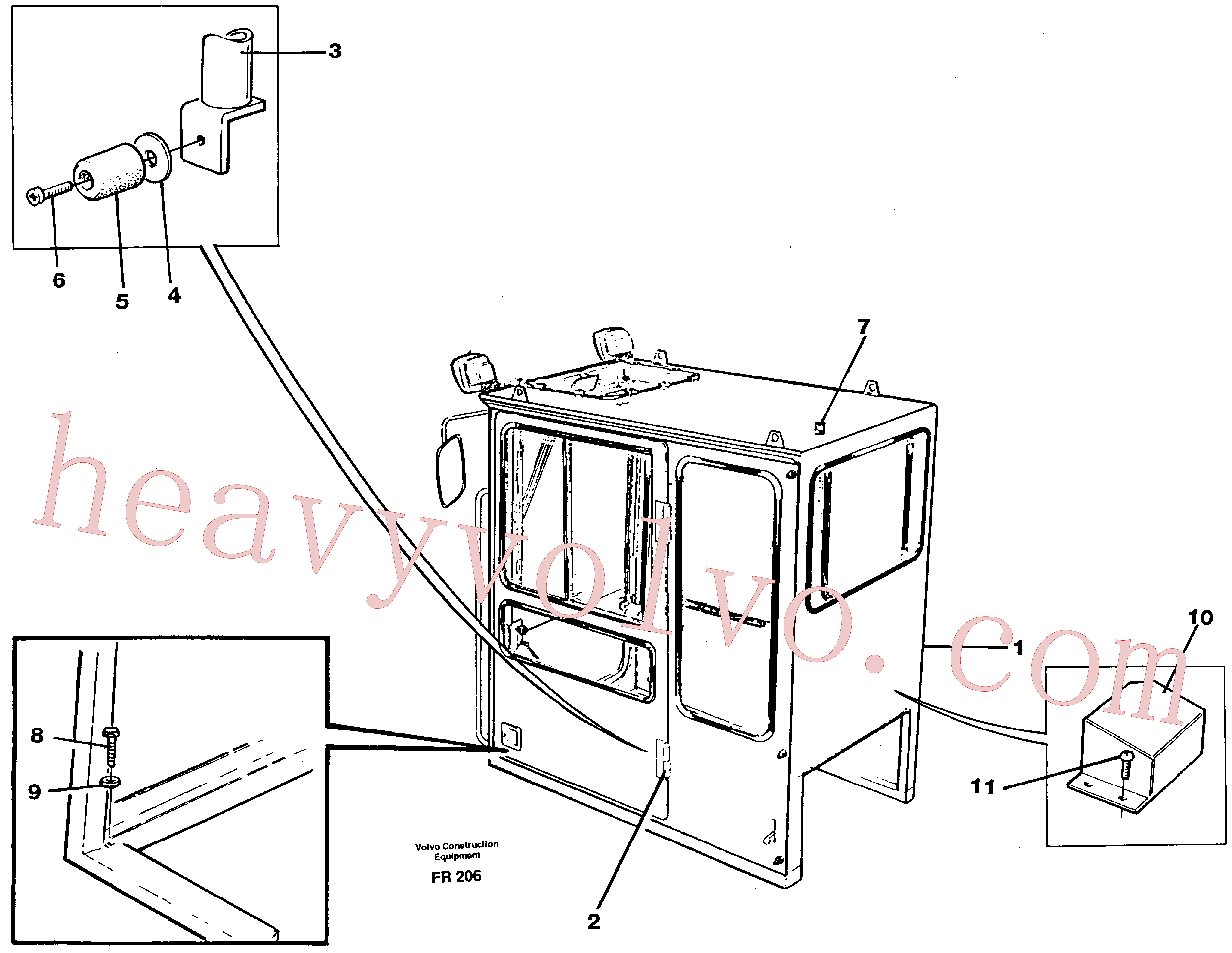 VOE14213043 for Volvo Operator's cab(FR206 assembly)