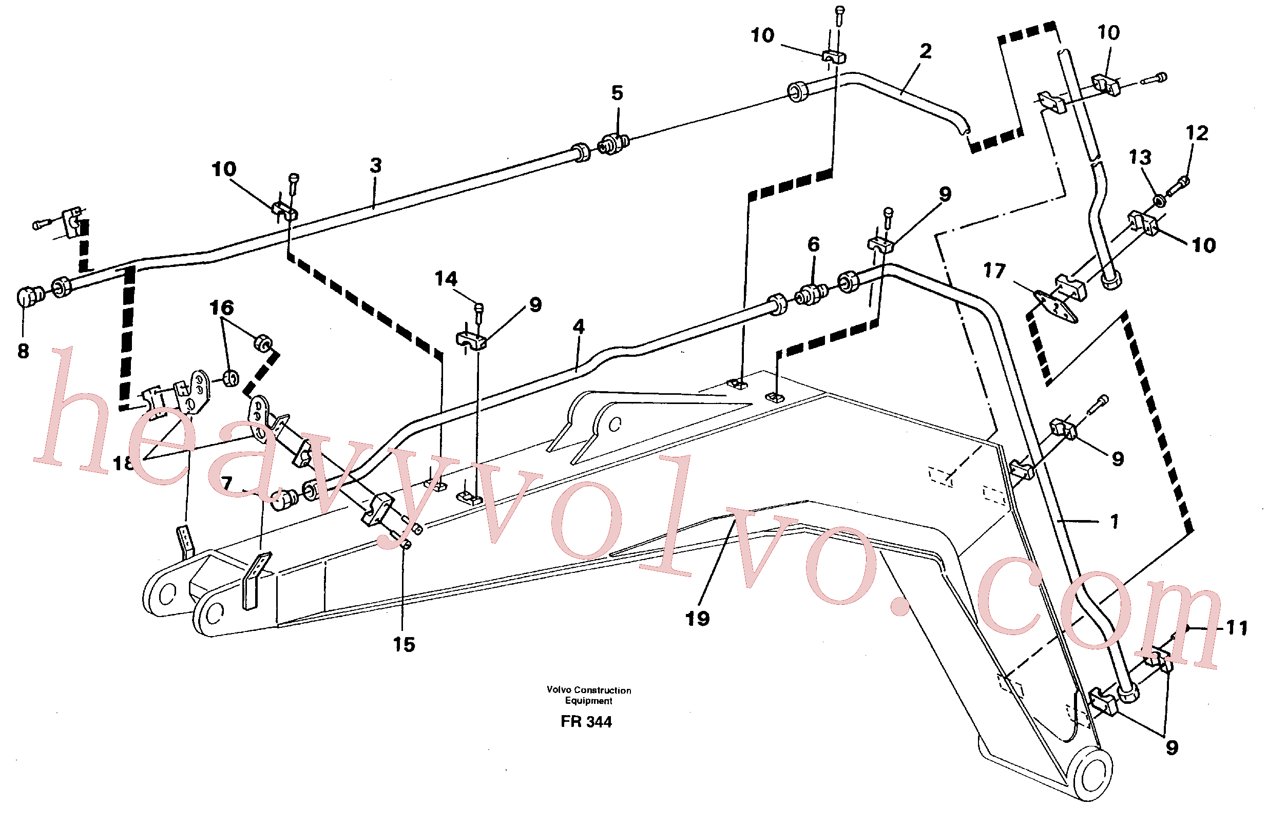 VOE14253360 for Volvo Hammer equipment on boom(FR344 assembly)