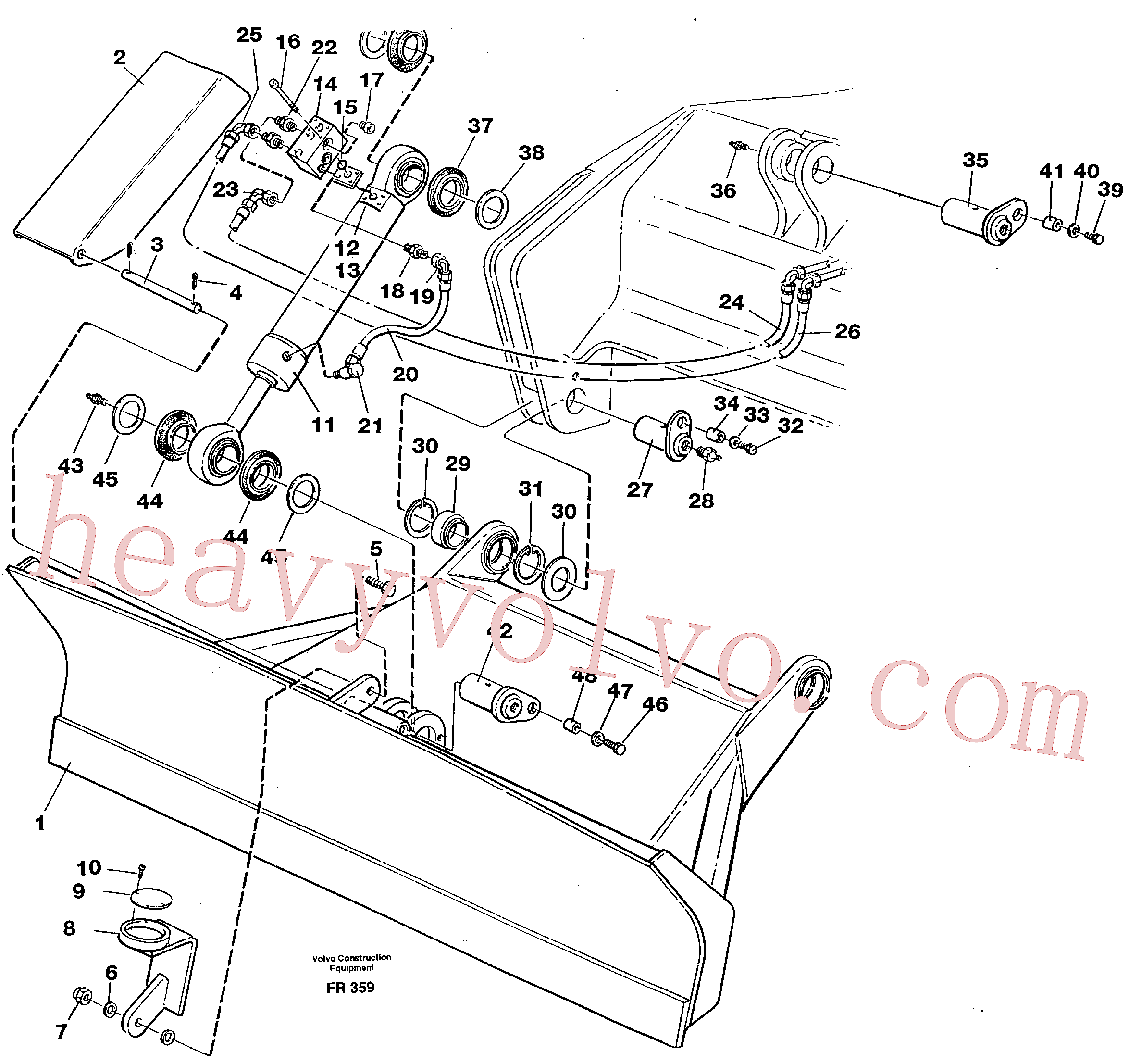 VOE14023230 for Volvo Dozer blade,rear 2.5m/2.6m(FR359 assembly)