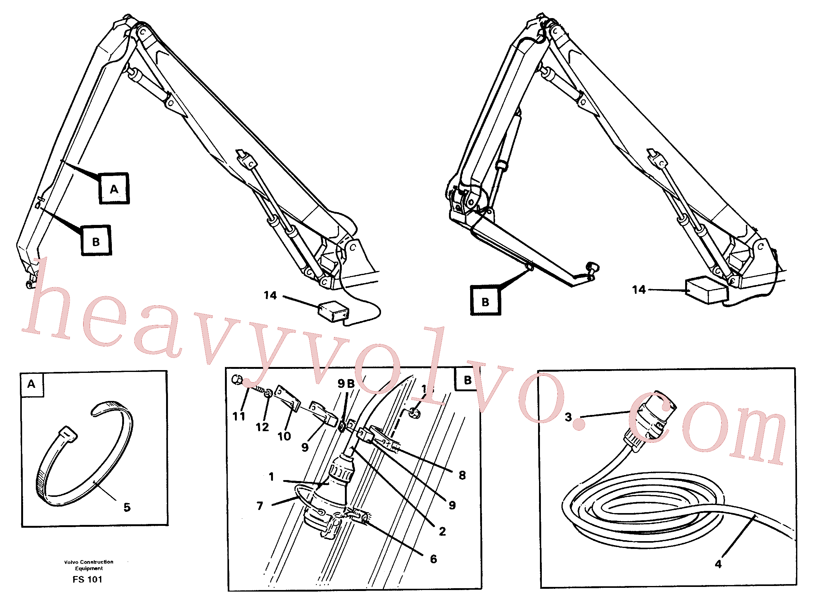 VOE14220280 for Volvo Magnet equipment Ohio, electric installation on handling boom and arm(FS101 assembly)