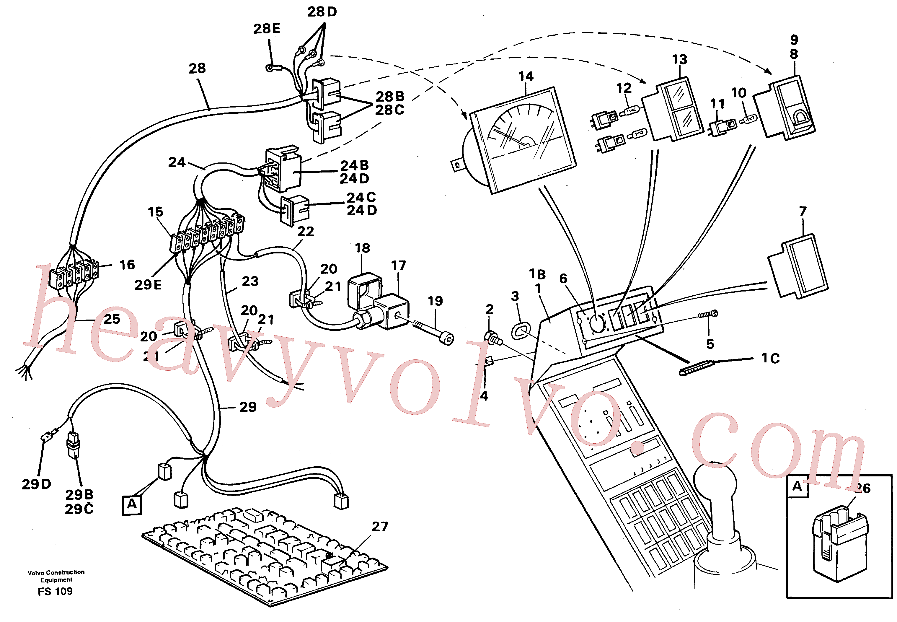 VOE14023374 for Volvo Magnet equipment Ohio, instrument box, cab(FS109 assembly)