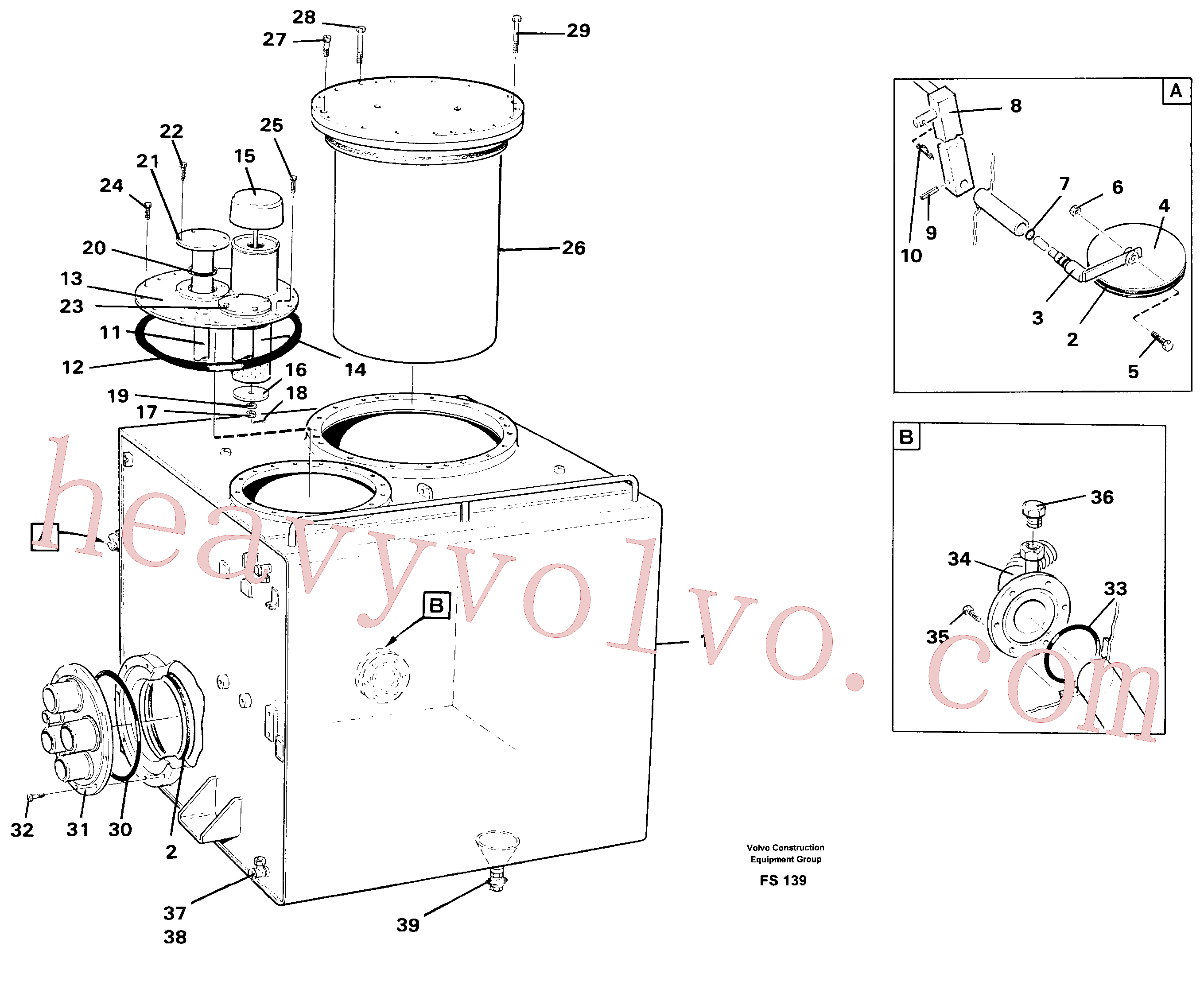 VOE925285 for Volvo Hydraulic oil tank(FS139 assembly)