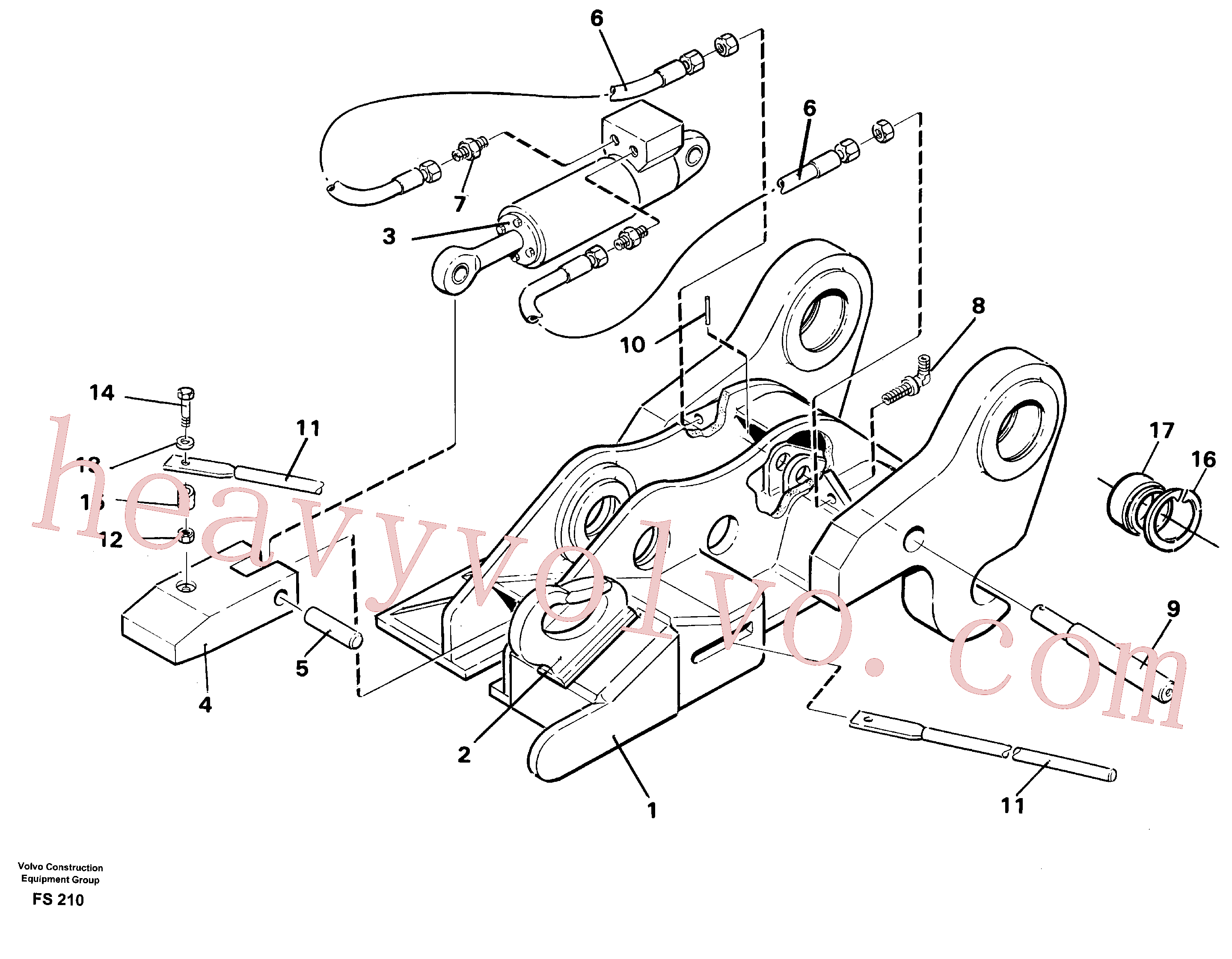 VOE14242922 for Volvo Quickfit, hydraulic(FS210 assembly)