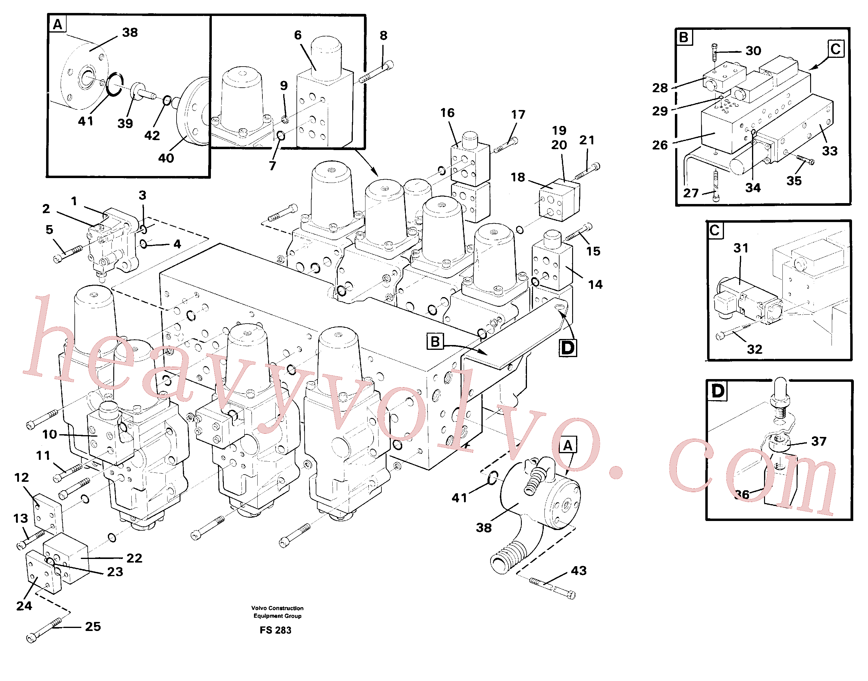 VOE13960177 for Volvo Main valve assembly, valves(FS283 assembly)