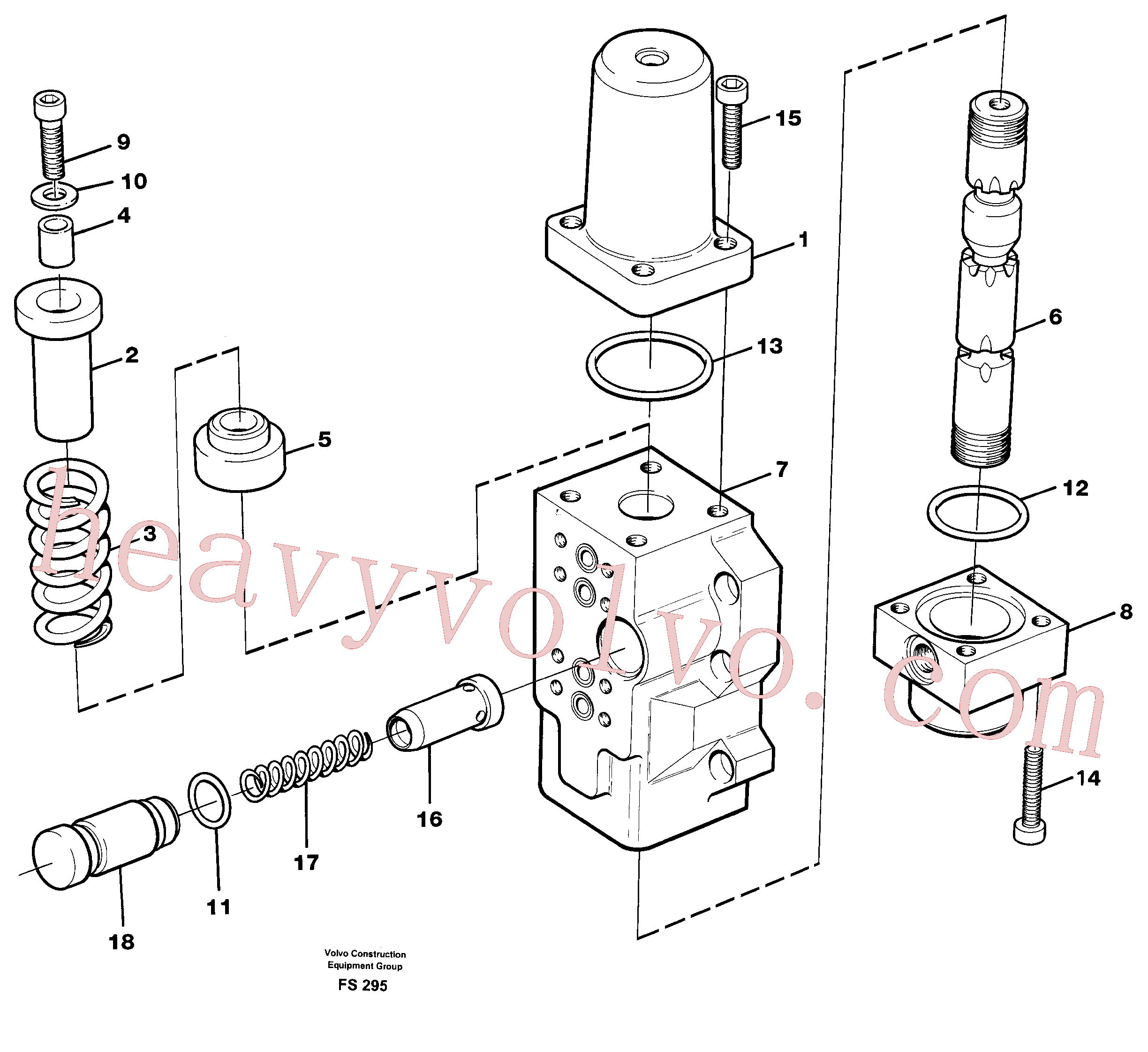 VOE14249351 for Volvo Four-way valve(FS295 assembly)