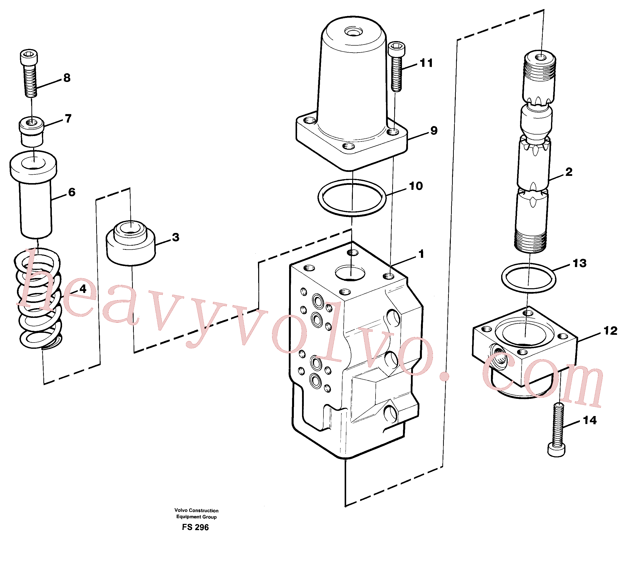 VOE14236298 for Volvo Four-way valve(FS296 assembly)