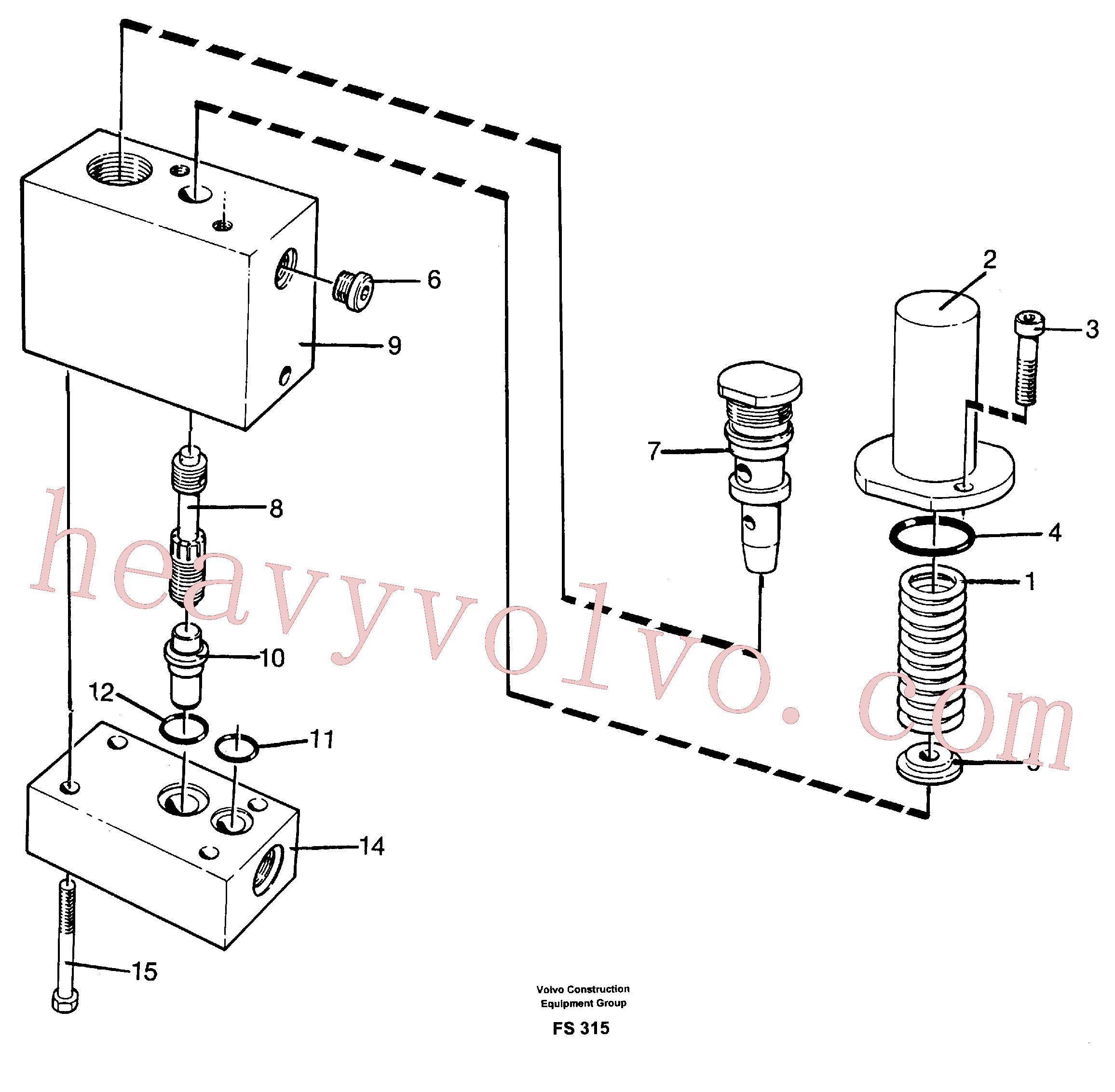 VOE14260807 for Volvo Thermostatic valve(FS315 assembly)