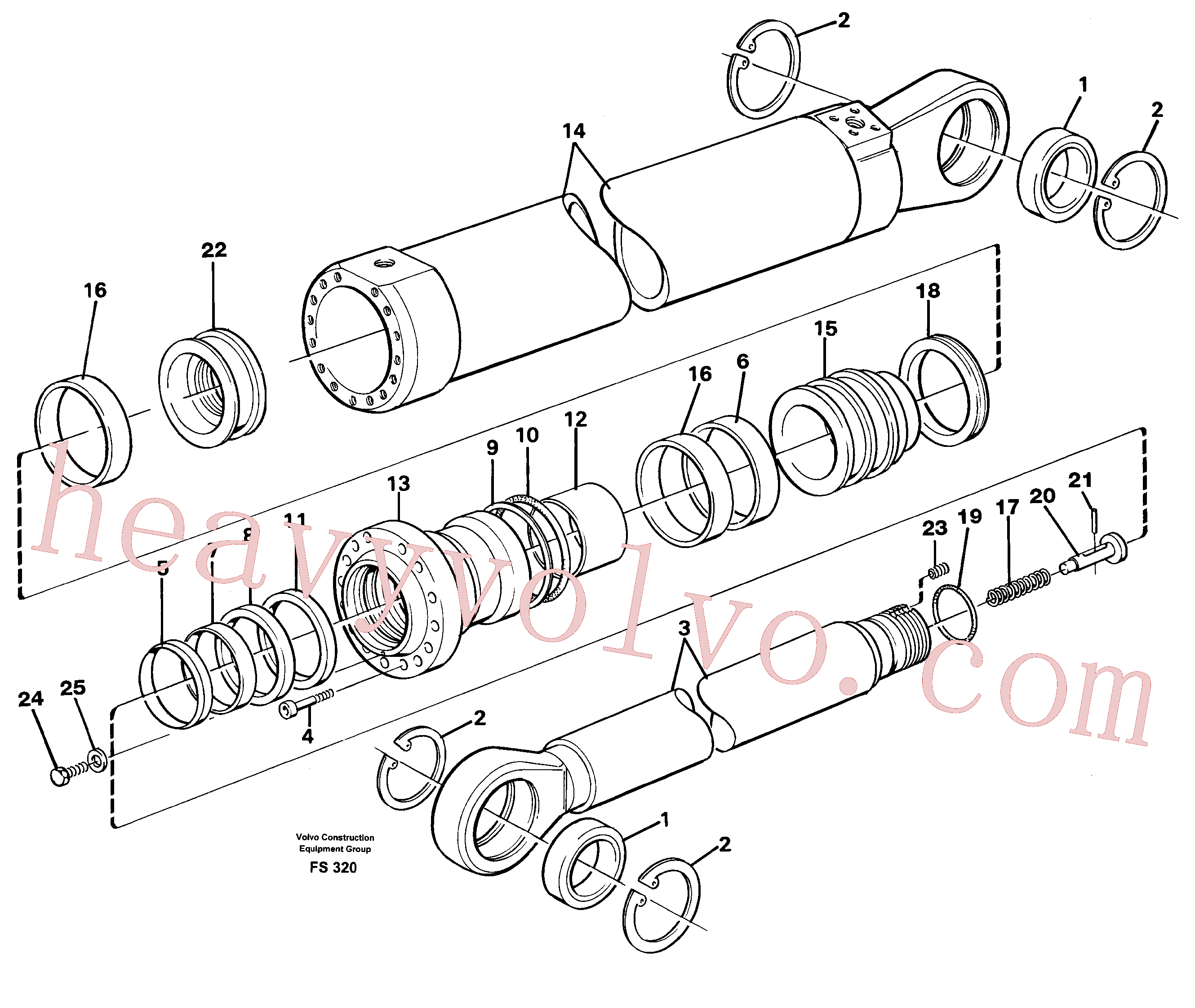 VOE14346168 for Volvo Dipper arm cylinder(FS320 assembly)