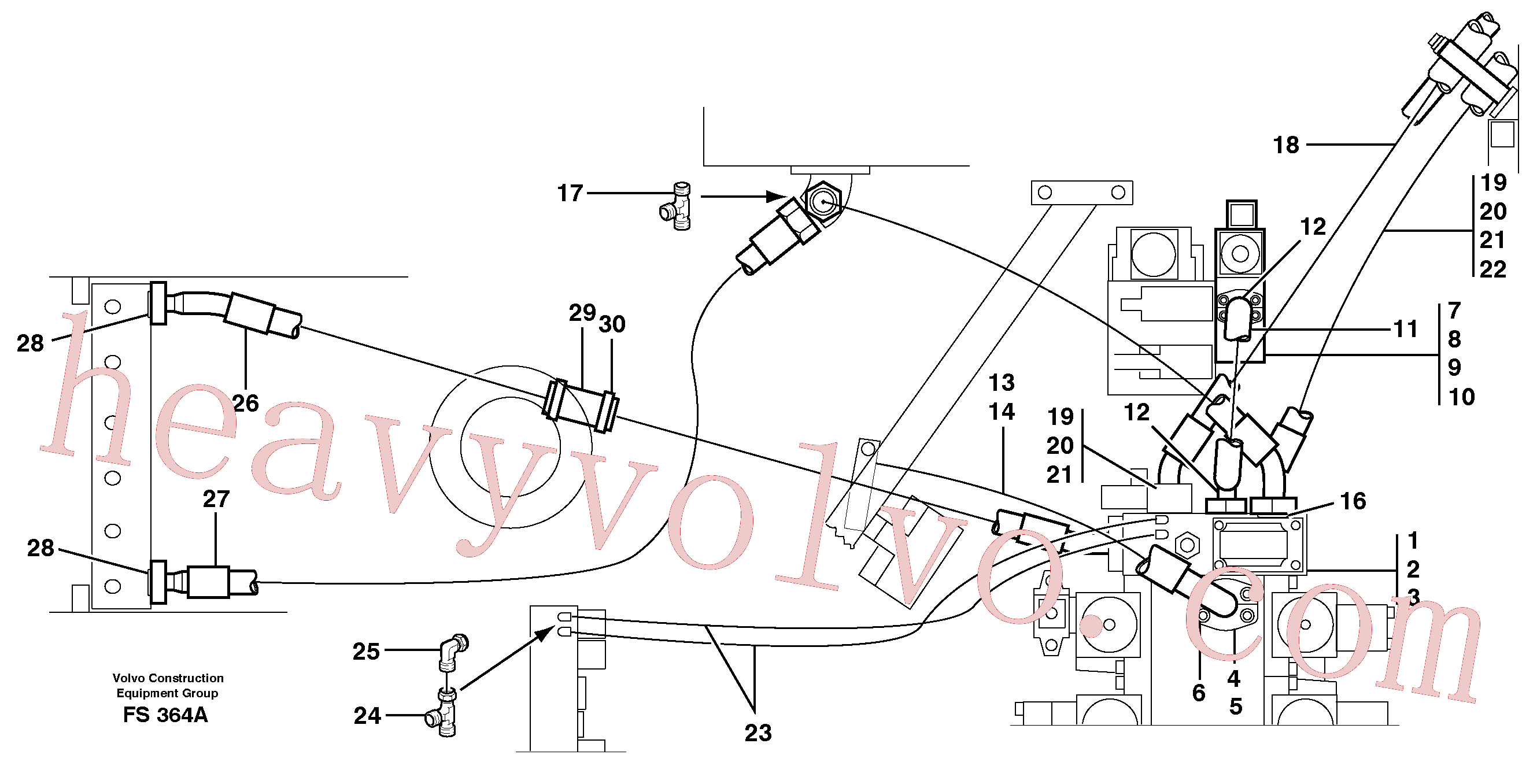 VOE14234616 for Volvo Hydraulics for hammer in base machine 1 and 2 pumps(FS364A assembly)