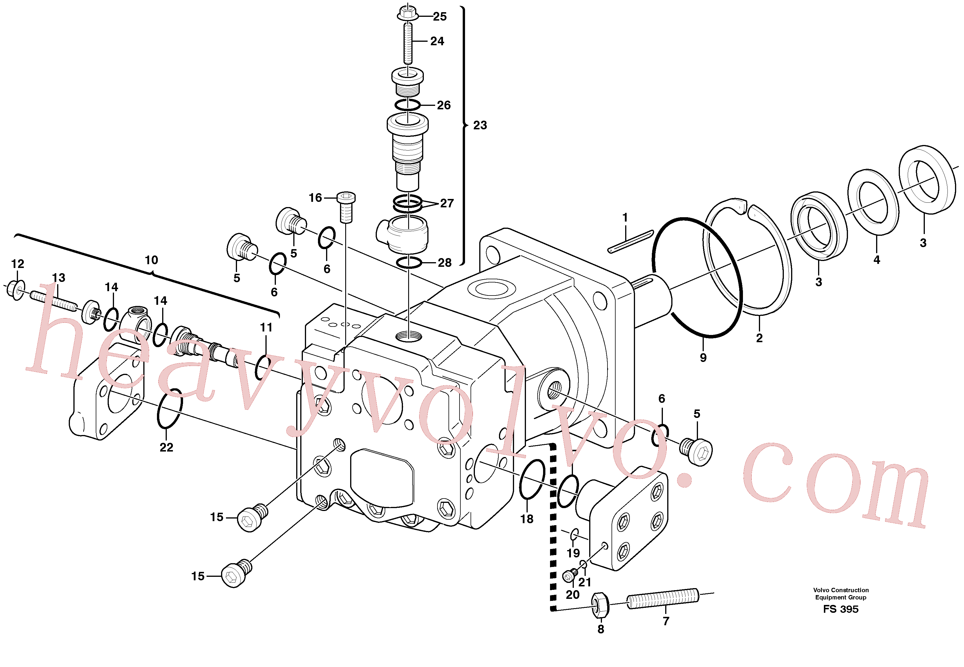 VOE11702164 for Volvo Hydraulic pump P2/p3(FS395 assembly)