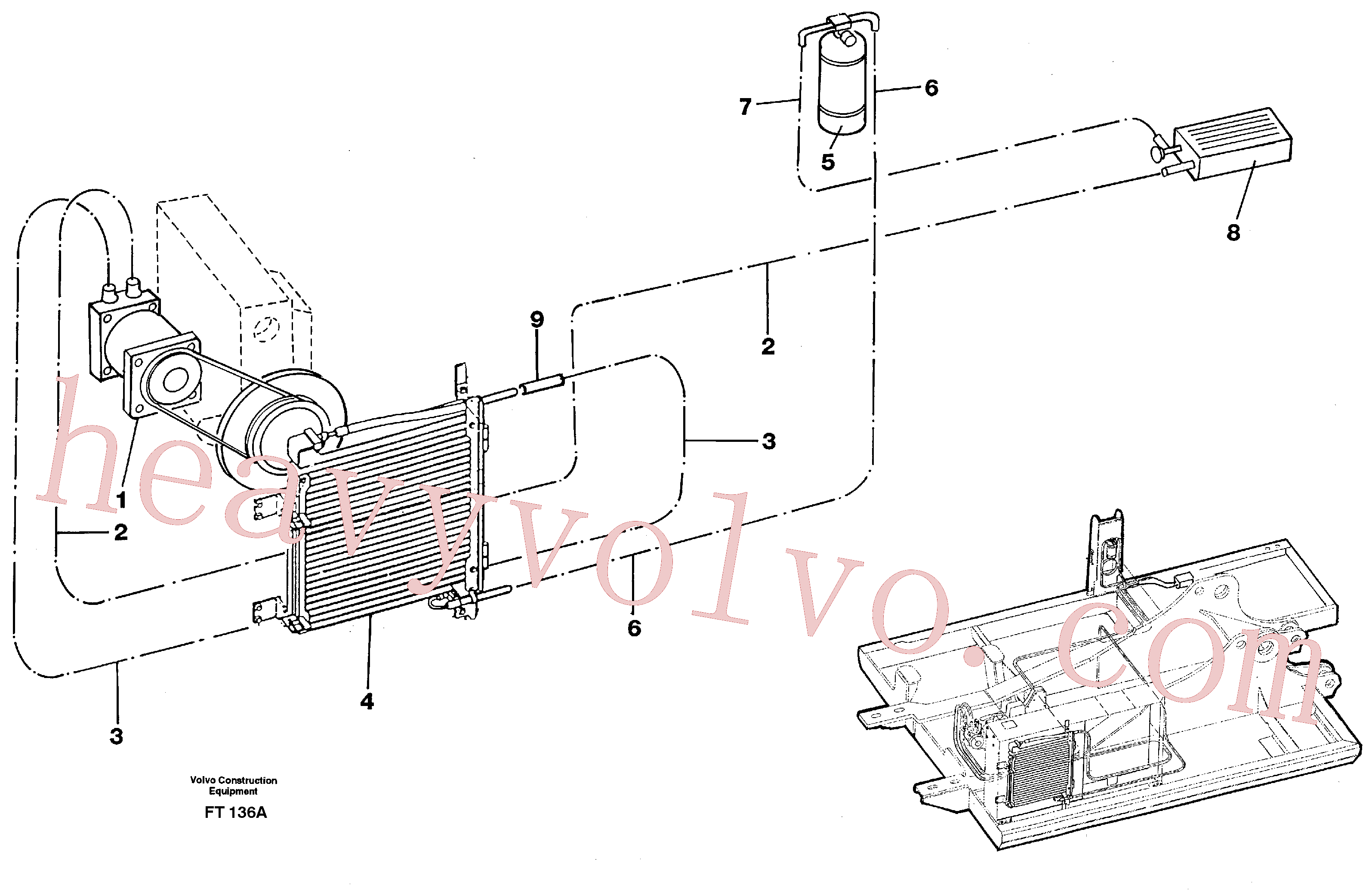 VOE14214040 for Volvo Air conditioning installation(FT136A assembly)