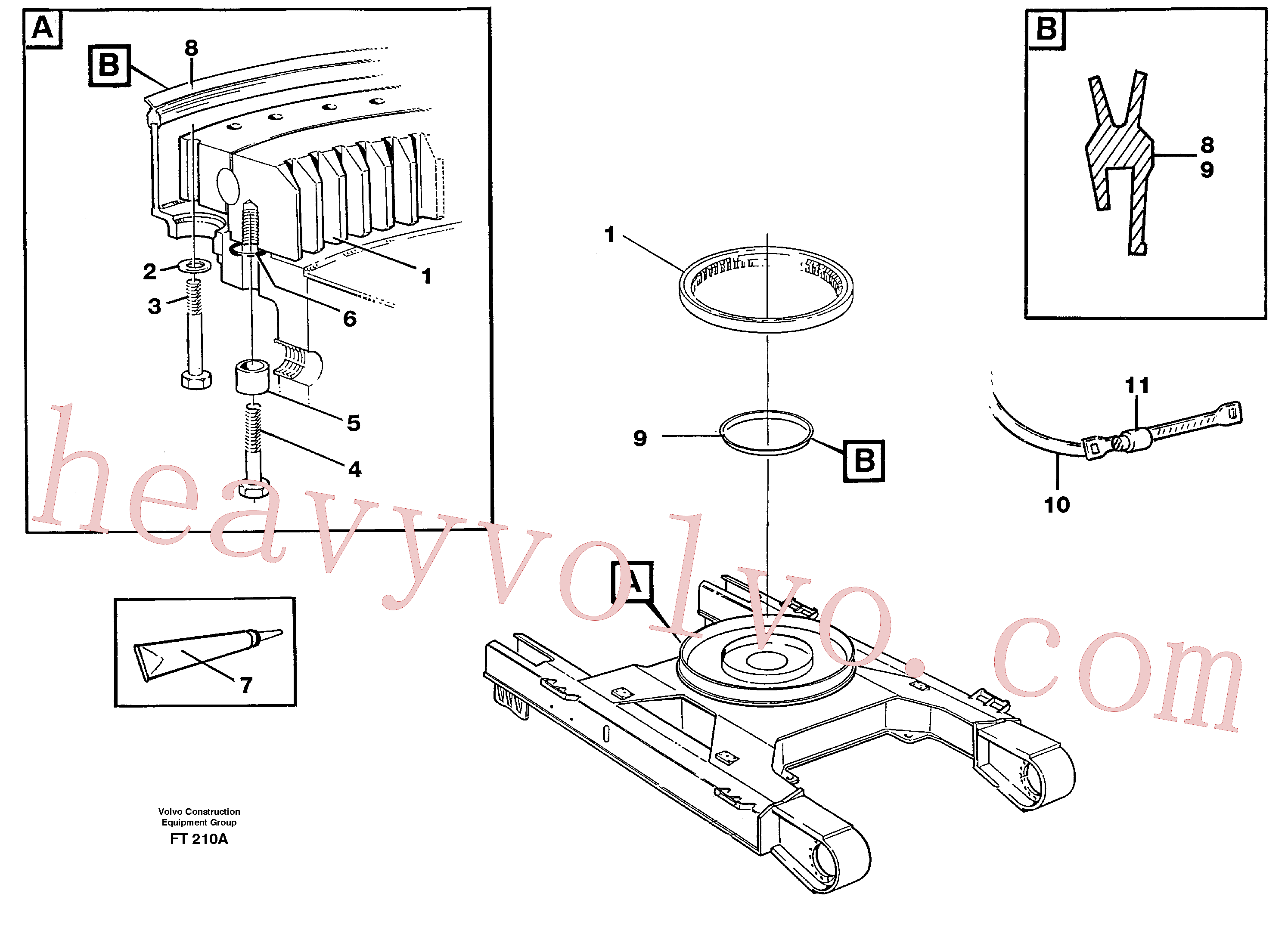 VOE14267695 for Volvo Slewing ring attachment(FT210A assembly)