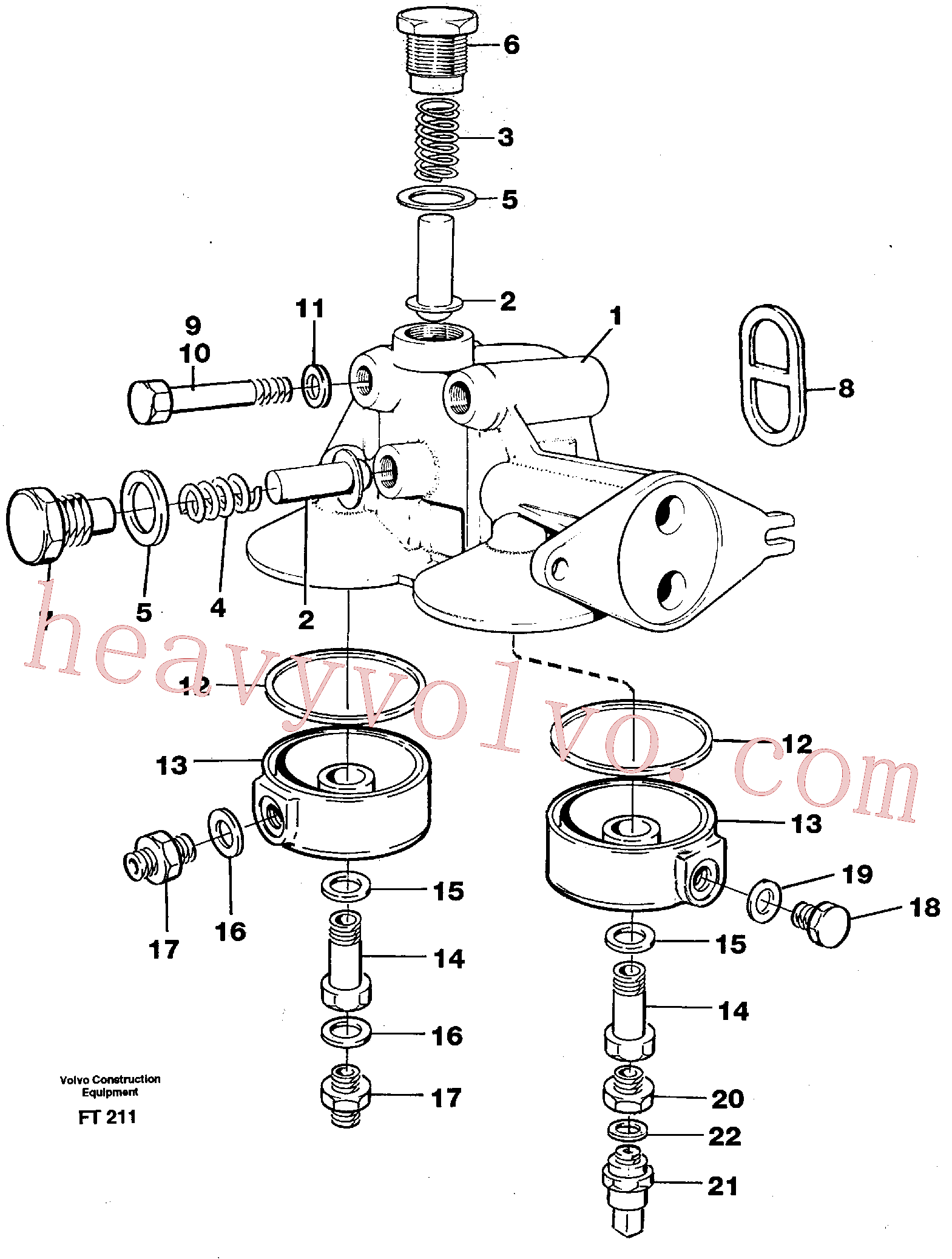 VOE947554 for Volvo Filter housing(FT211 assembly)