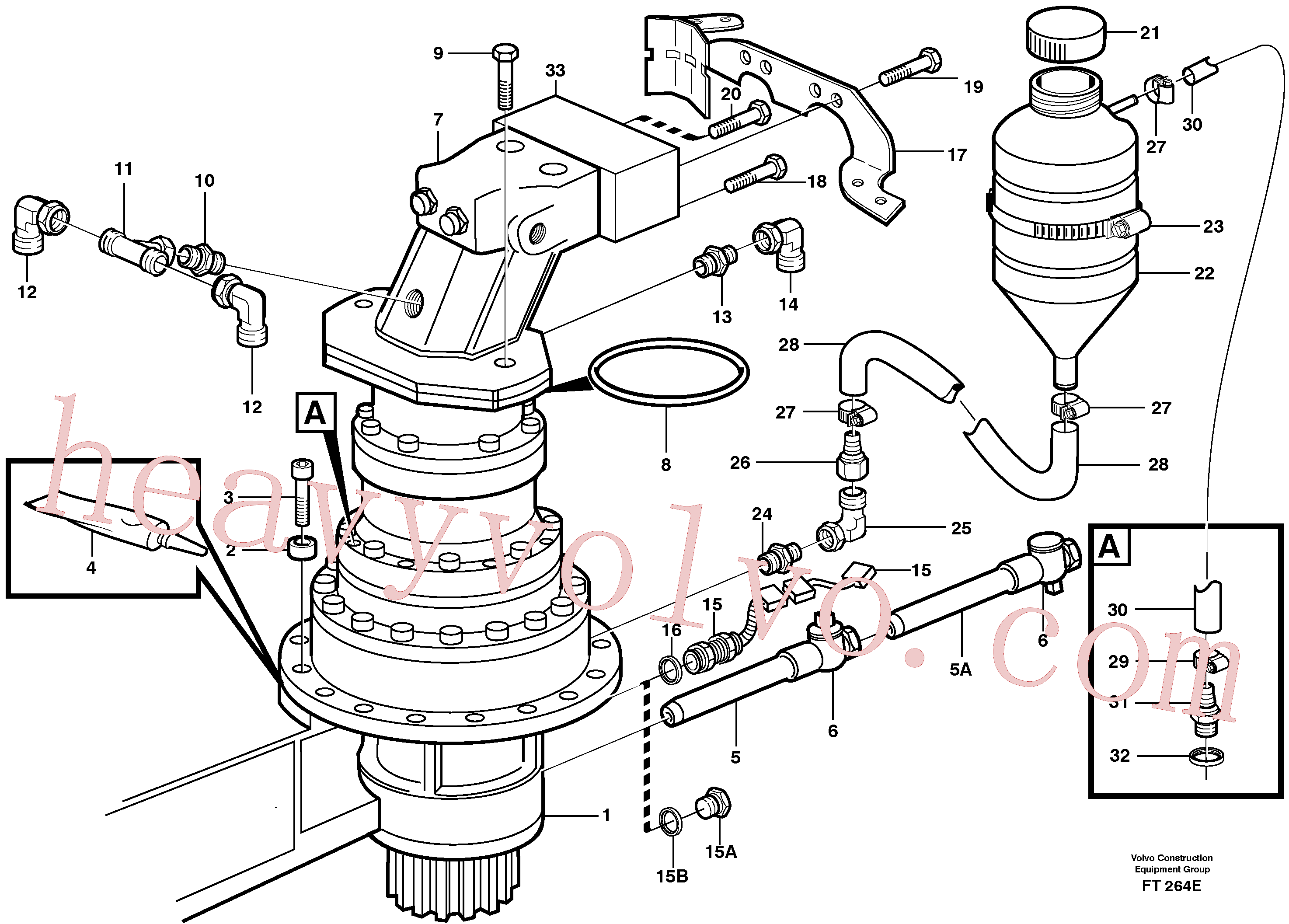 VOE14345270 for Volvo Swing gearbox with fitting parts(FT264E assembly)