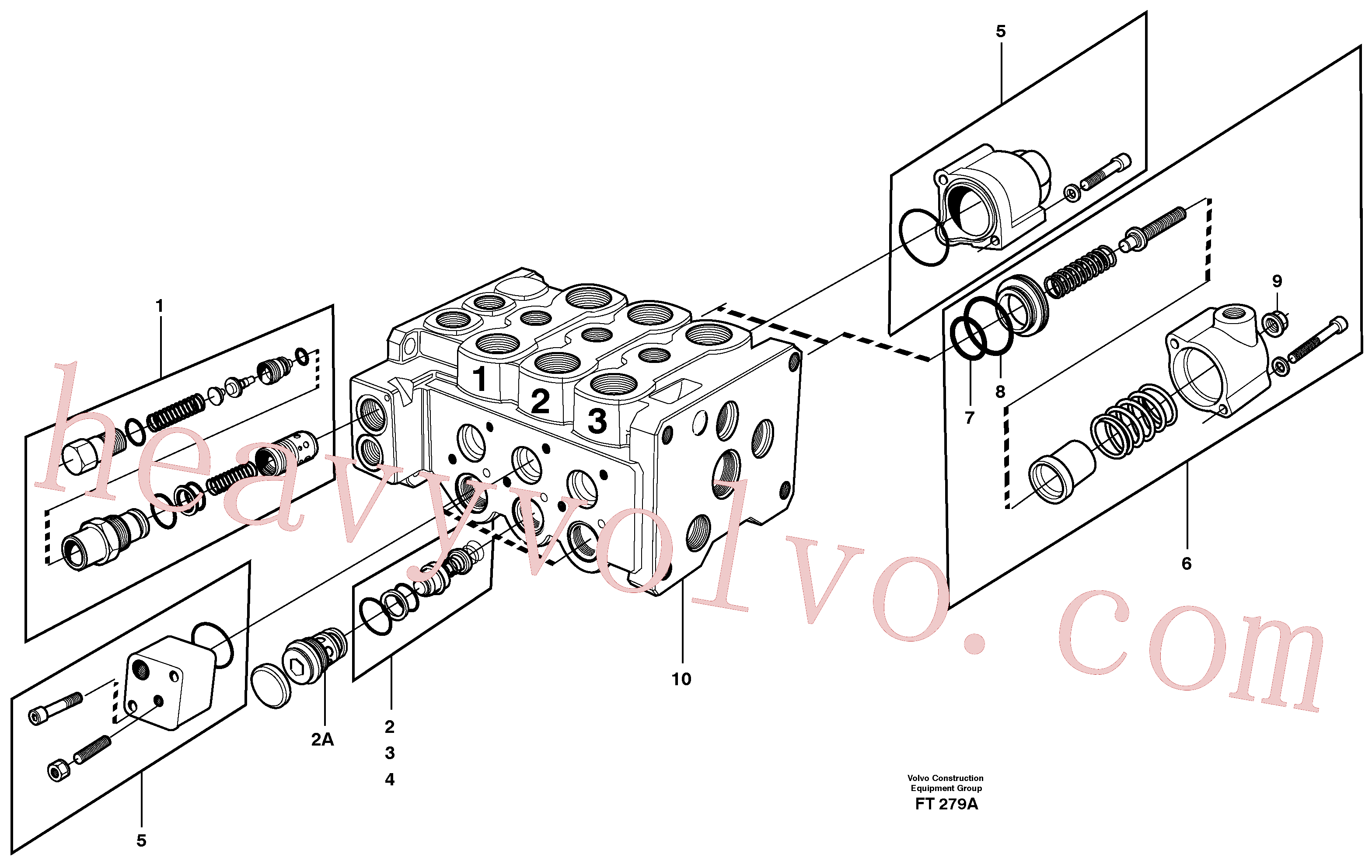 VOE11705946 for Volvo valve body, valves(FT279A assembly)