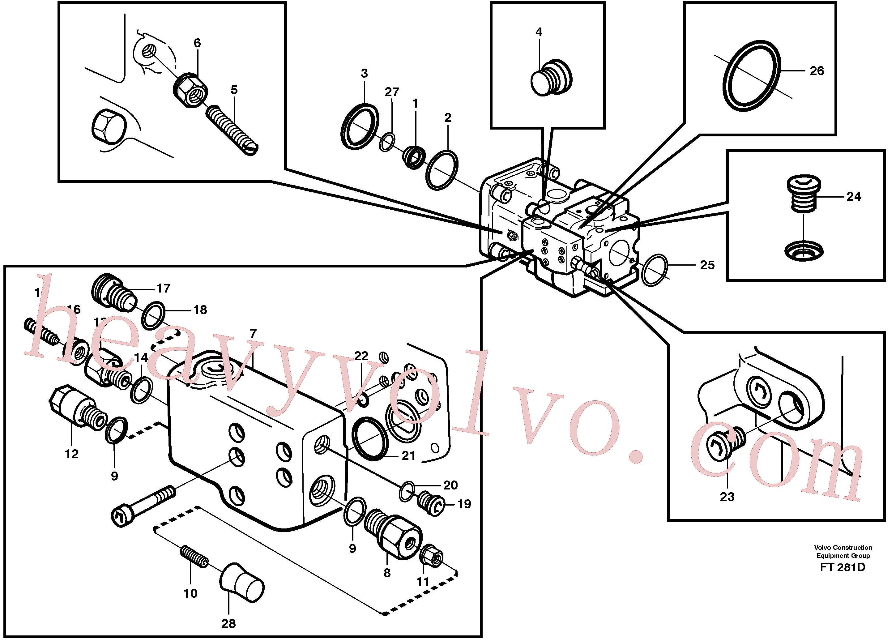 VOE11702670 for Volvo Hydraulic pump(FT281D assembly)