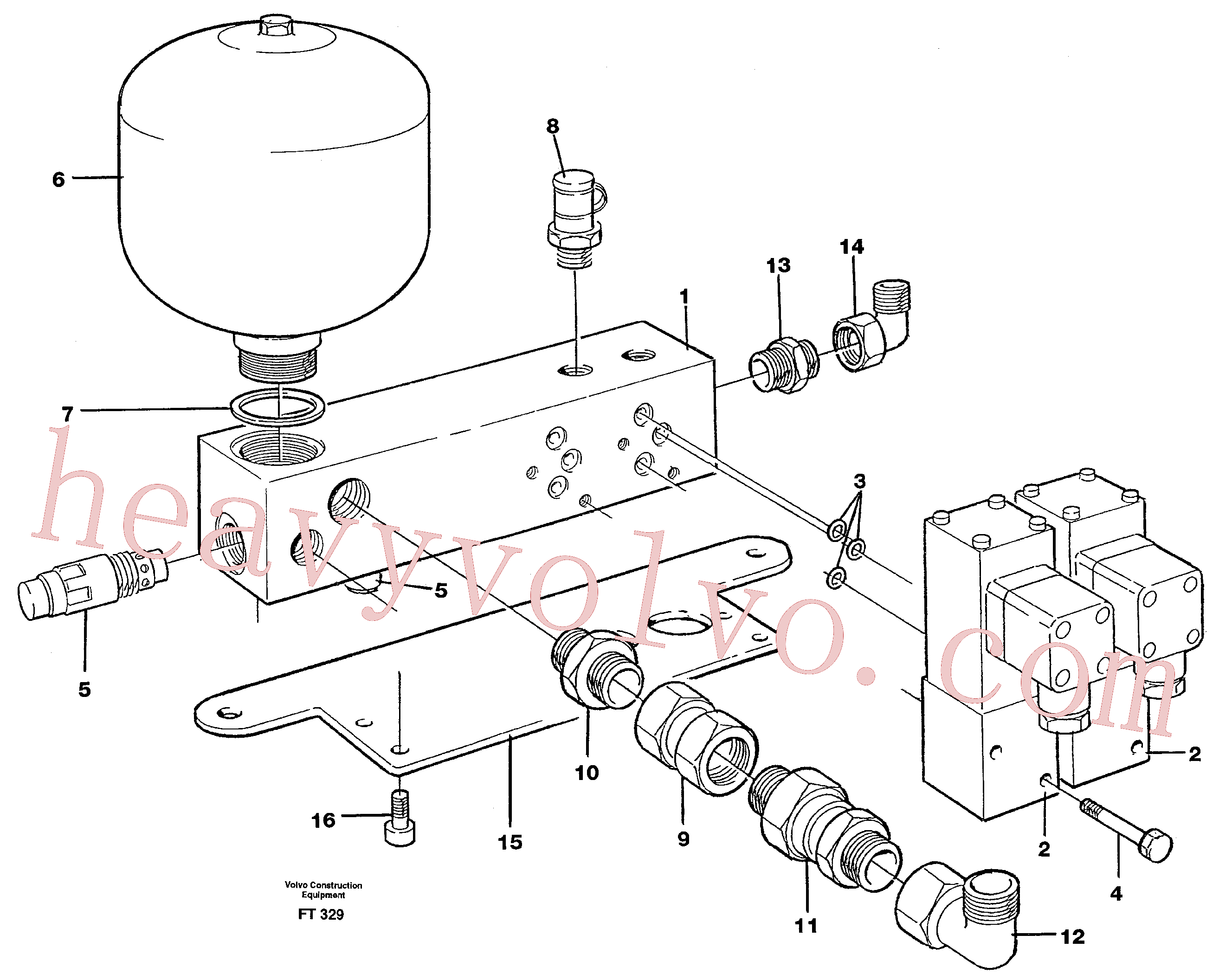 VOE11704378 for Volvo Servo valve body(FT329 assembly)