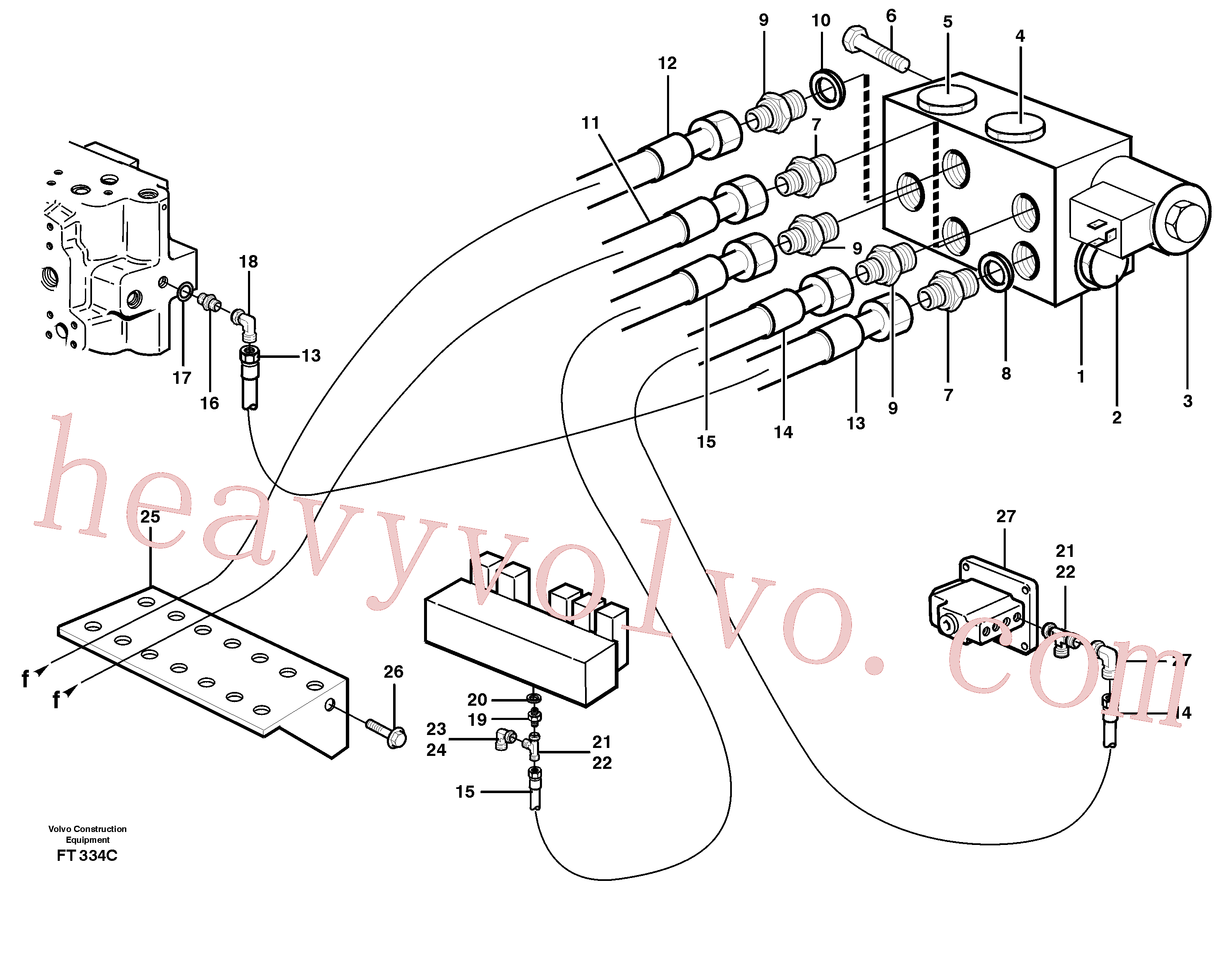 VOE14341984 for Volvo Hydr. quick fit equipm. on super structure(FT334C assembly)