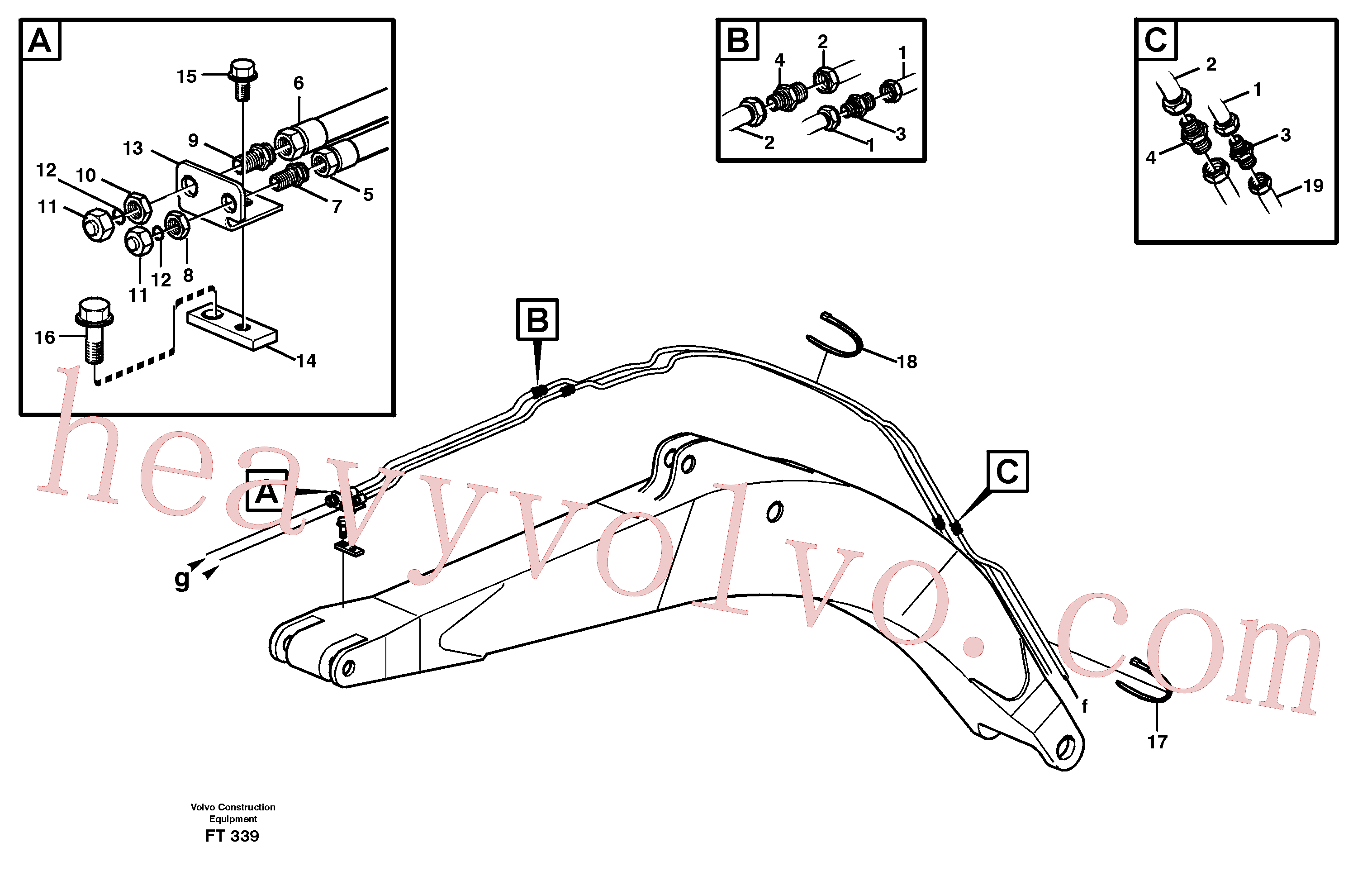 VOE14341441 for Volvo Hydr. quick fit equipm. on mono boom(FT339 assembly)