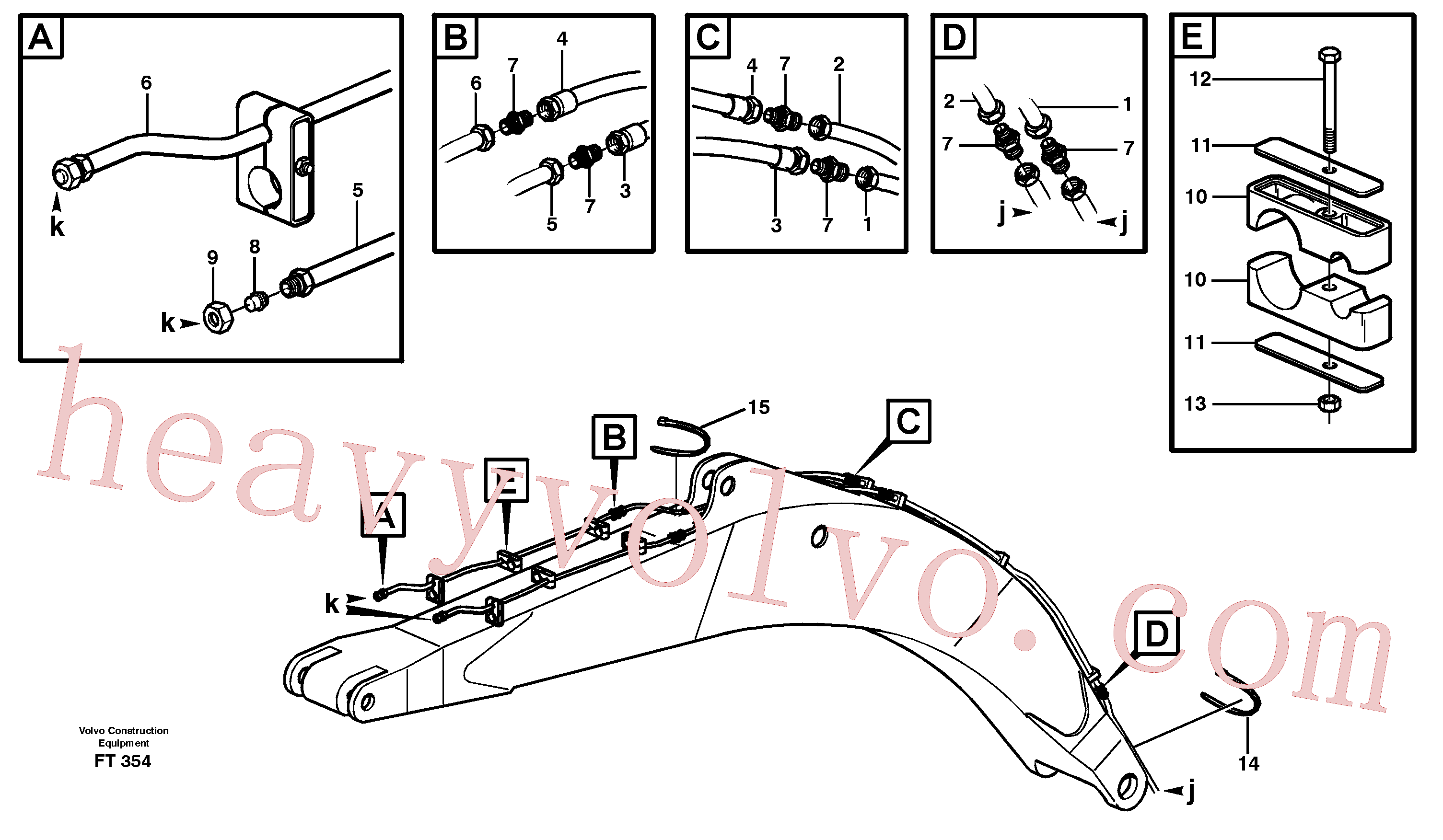 VOE14341319 for Volvo Slope bucket and grab equipment on 6.0m, 6,7mm(FT354 assembly)