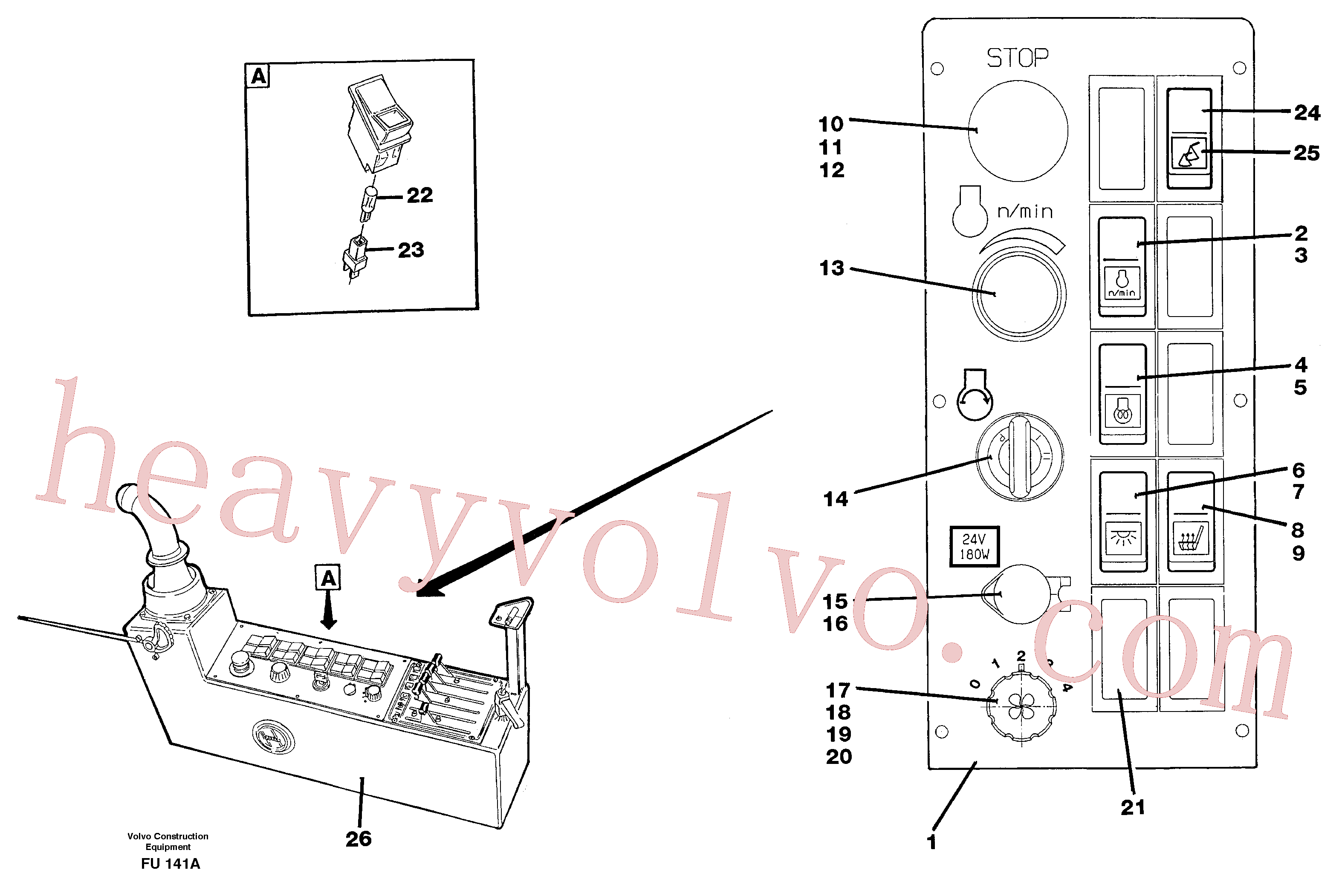 VOE13940109 for Volvo Engine control panel(FU141A assembly)