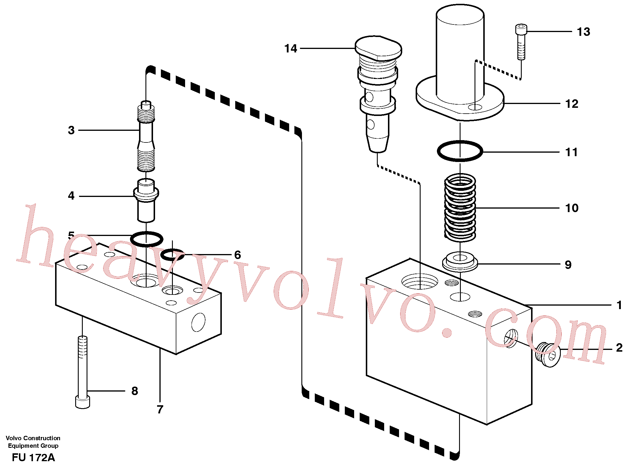 VOE14054987 for Volvo Thermostatic valve(FU172A assembly)