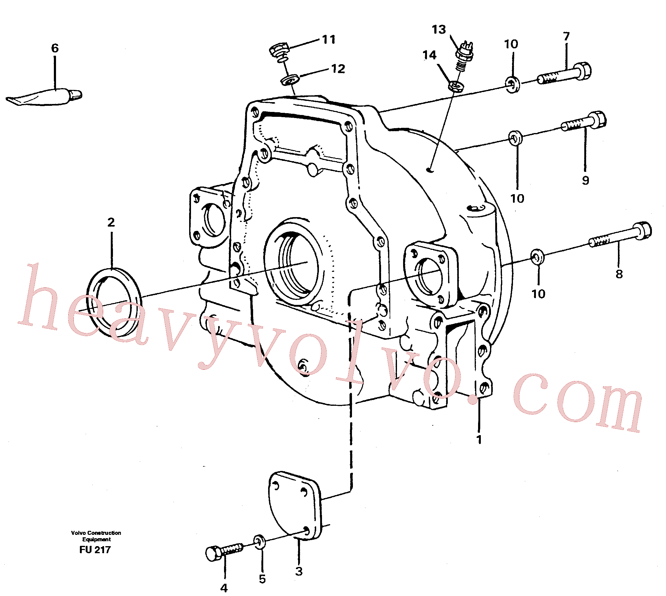 VOE955580 for Volvo Flywheel housing(FU217 assembly)