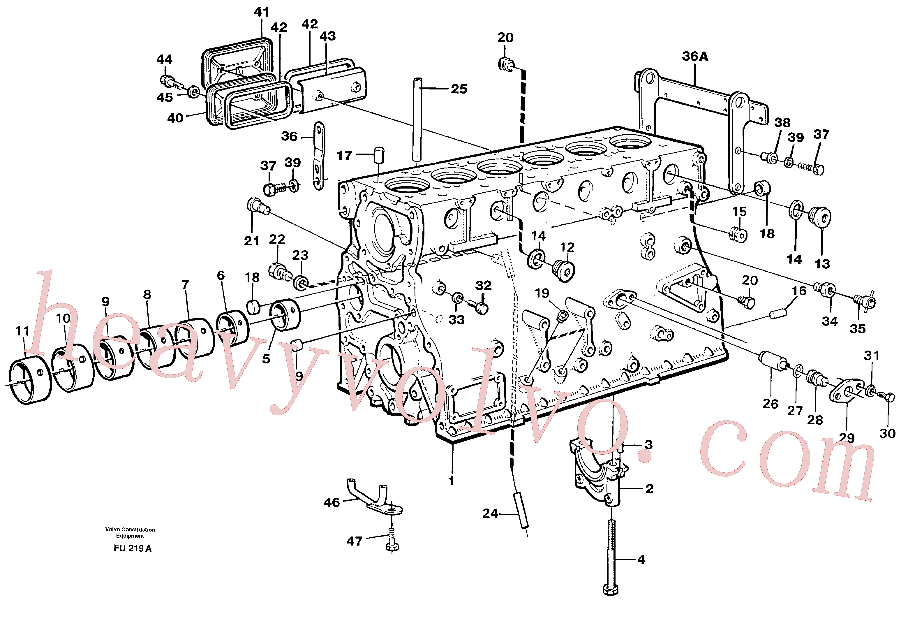 VOE955562 for Volvo Cylinder block(FU219A assembly)