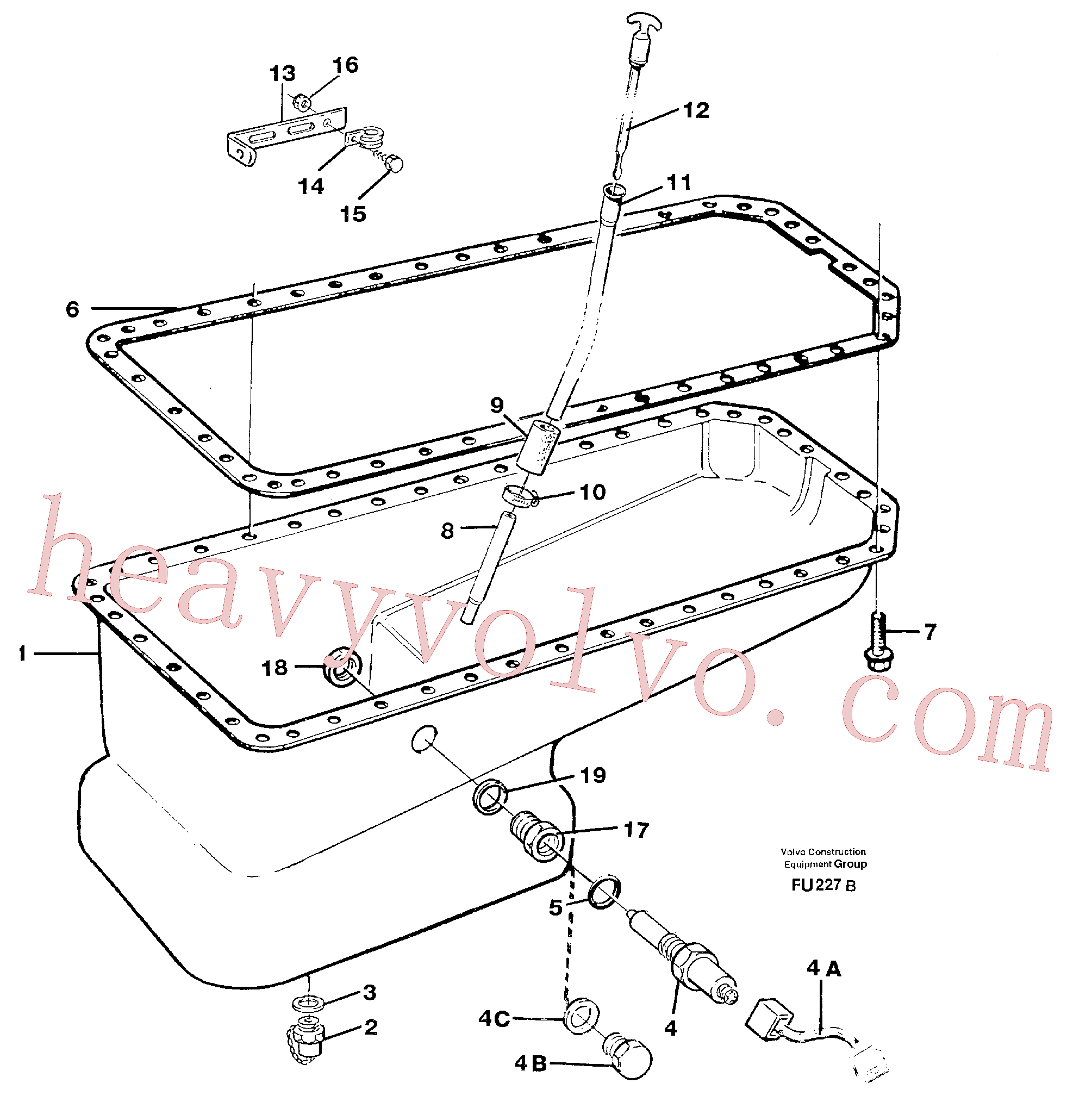 VOE8149606 for Volvo Oil sump(FU227B assembly)