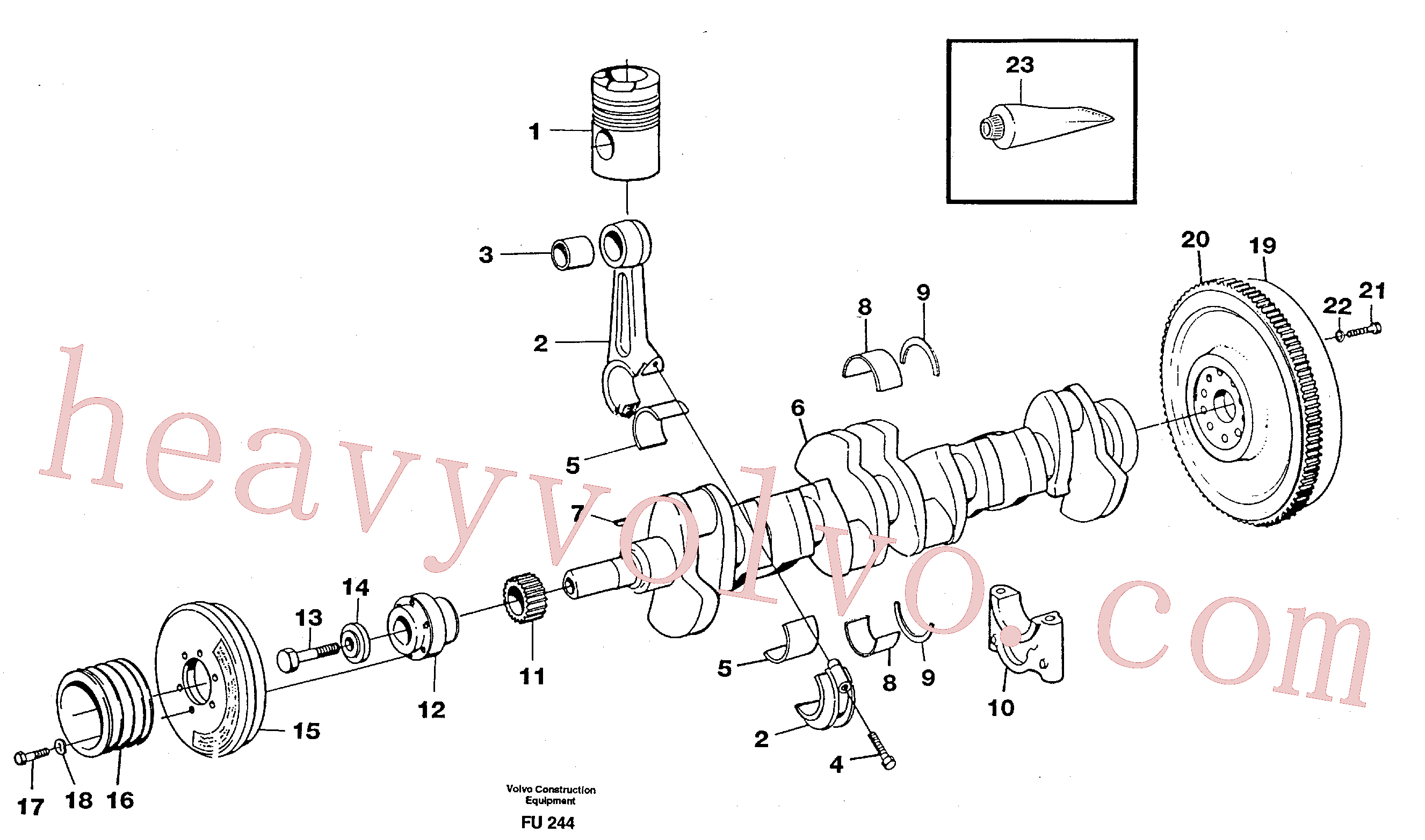 VOE955550 for Volvo Crankshaft and related parts(FU244 assembly)