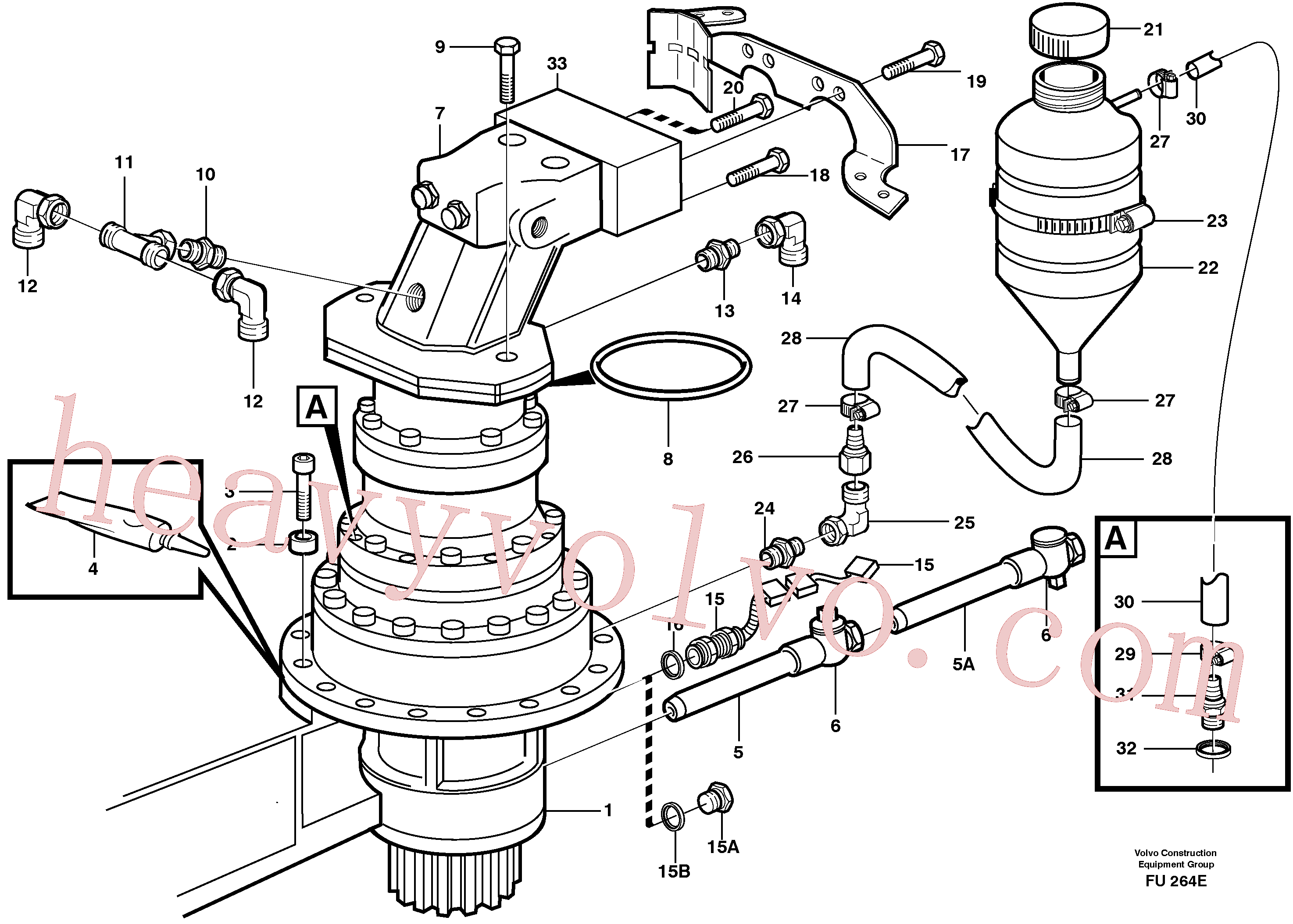 VOE14345270 for Volvo Swing gearbox with fitting parts(FU264E assembly)