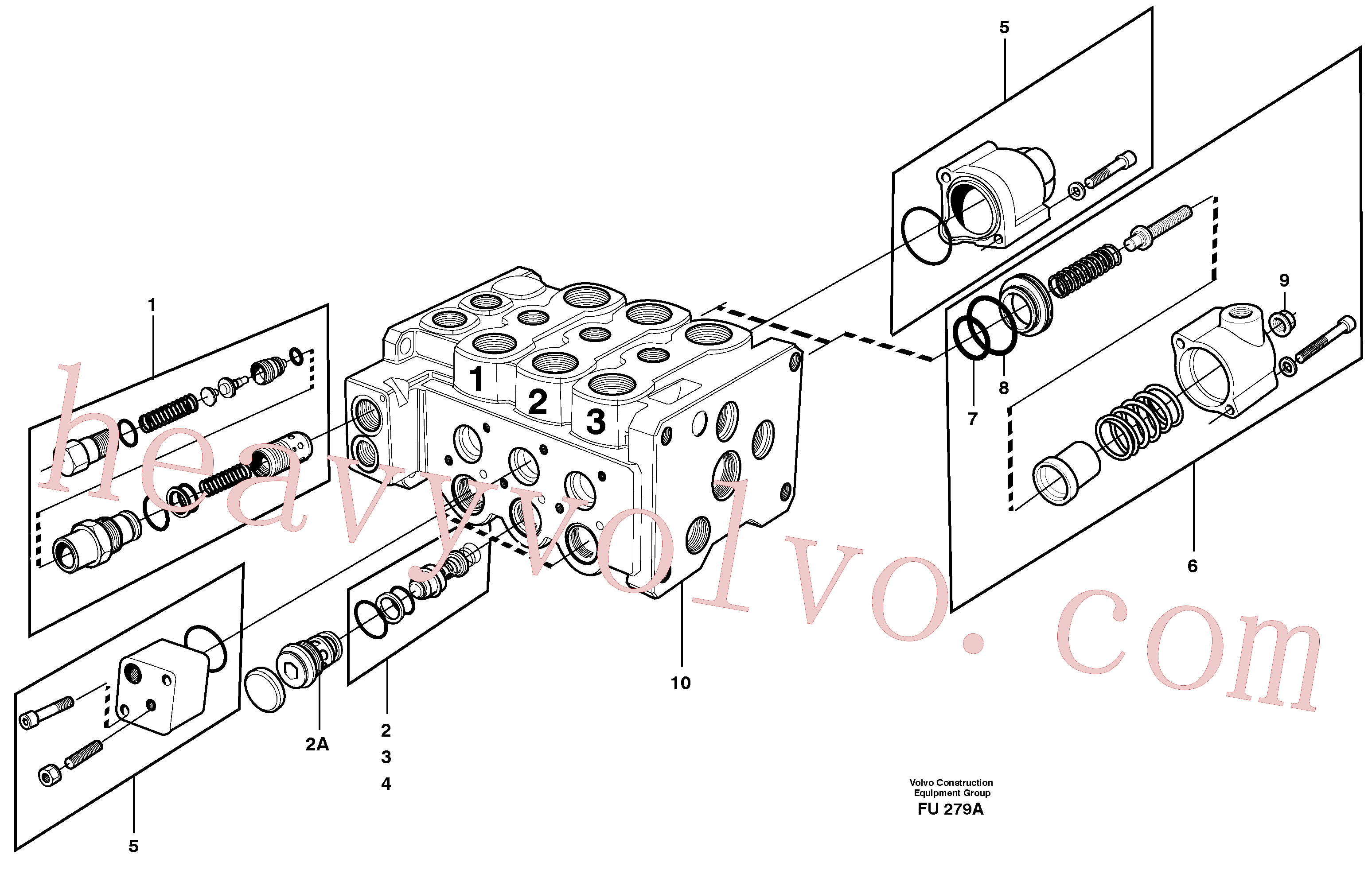 VOE11705946 for Volvo valve body, valves(FU279A assembly)