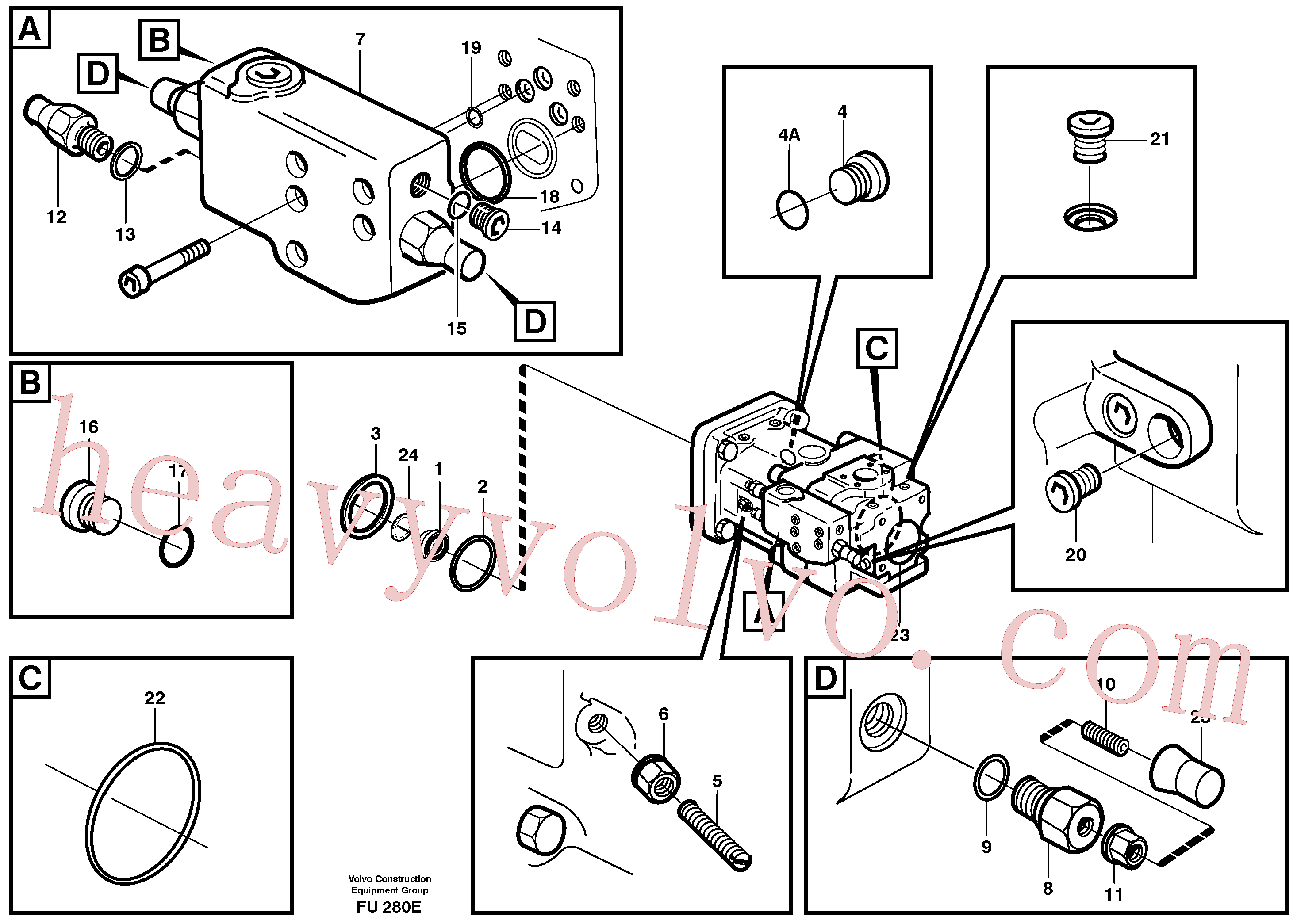 VOE11702670 for Volvo Hydraulic pump(FU280E assembly)