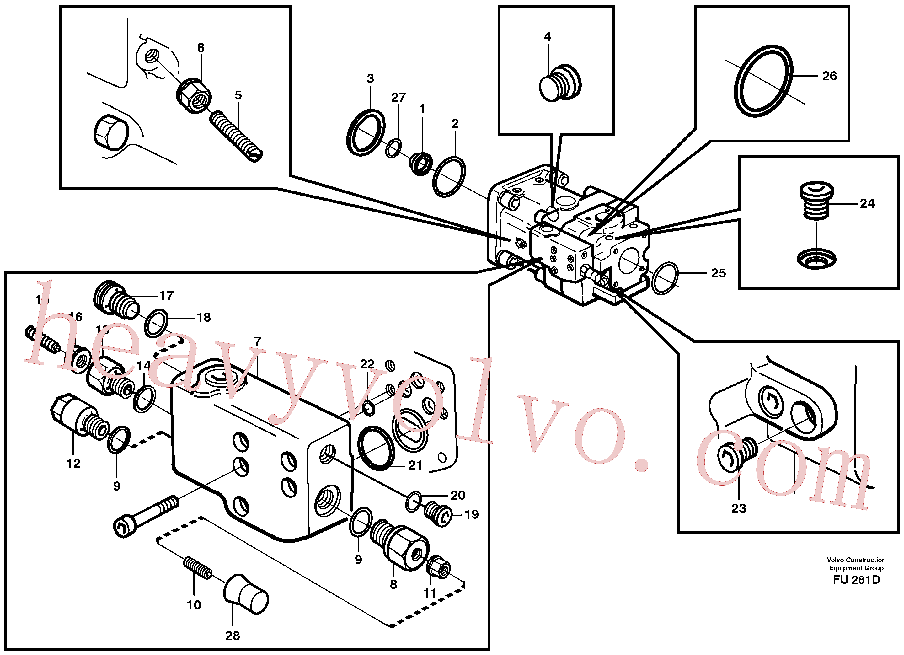 VOE11702670 for Volvo Hydraulic pump(FU281D assembly)