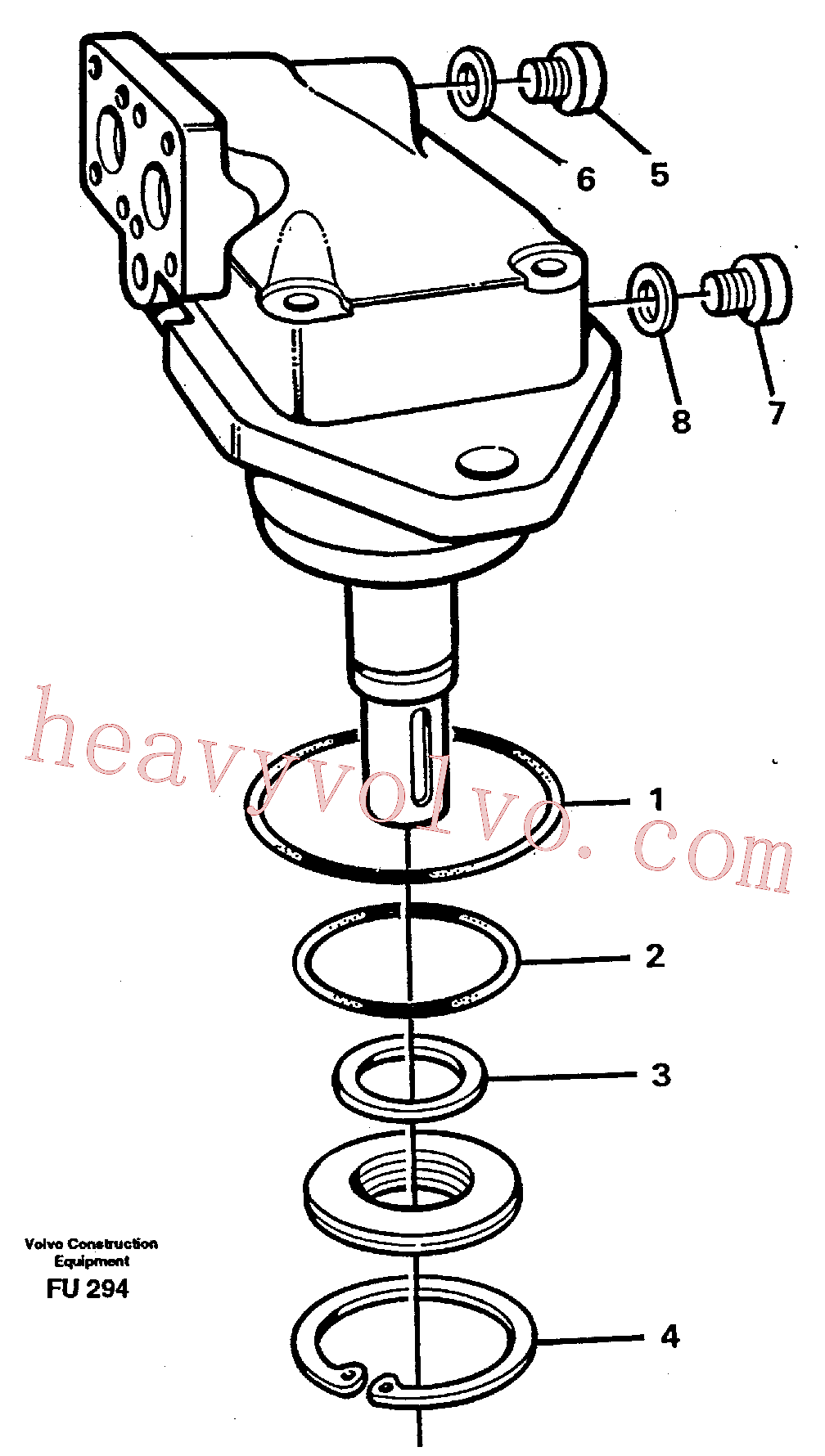 VOE11702789 for Volvo Hydraulic motor, slew(FU294 assembly)