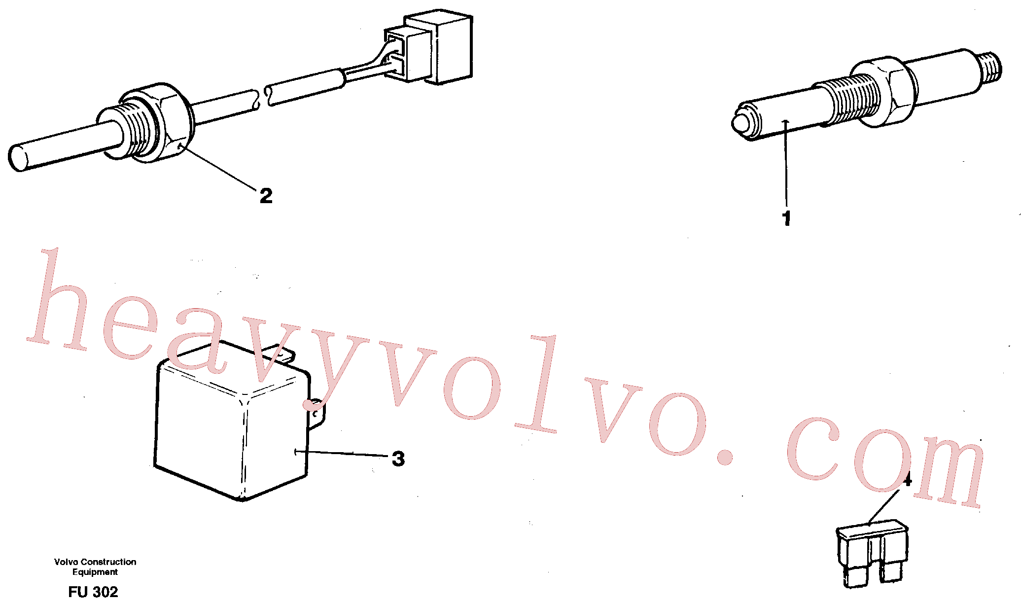 VOE14345270 for Volvo Level guards, sensor and relays(FU302 assembly)